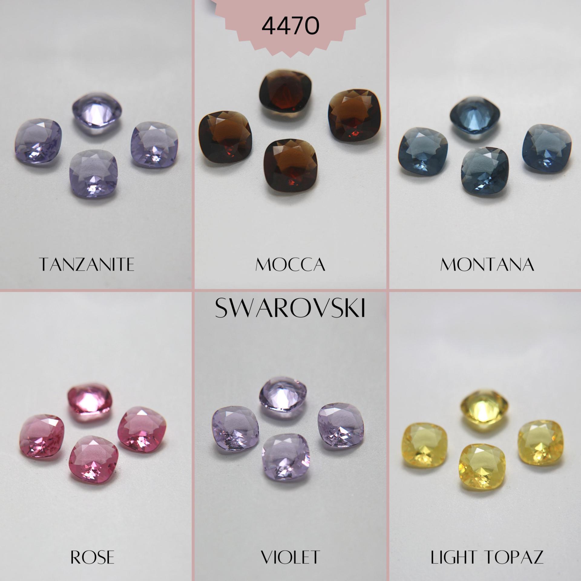 Vintage Swarovski 10 mm (6 Colours) Rounded Square 4470 Premier UNFOILED Crystal Rhinestones 2/6/12/36/72 Pieces gemstones
