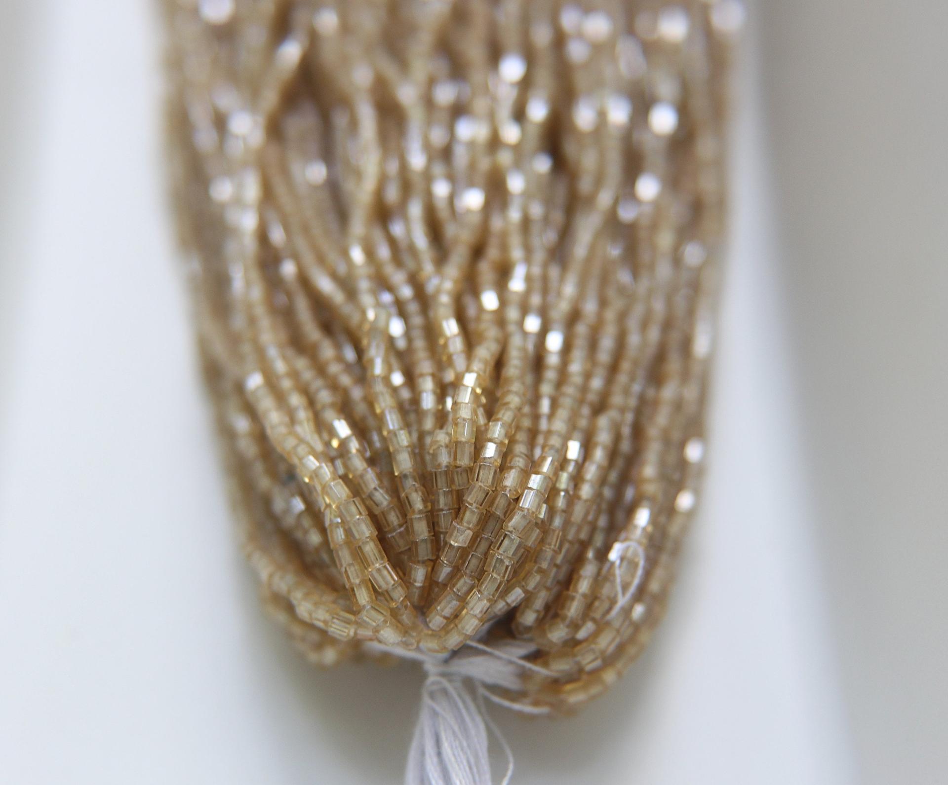 11/0 Czech Two Cut Seed Bead Light Topaz Luter 1/5/25 Full hanks Preciosa Ornella loose beads, mix beads, embroidery materials, craft supply