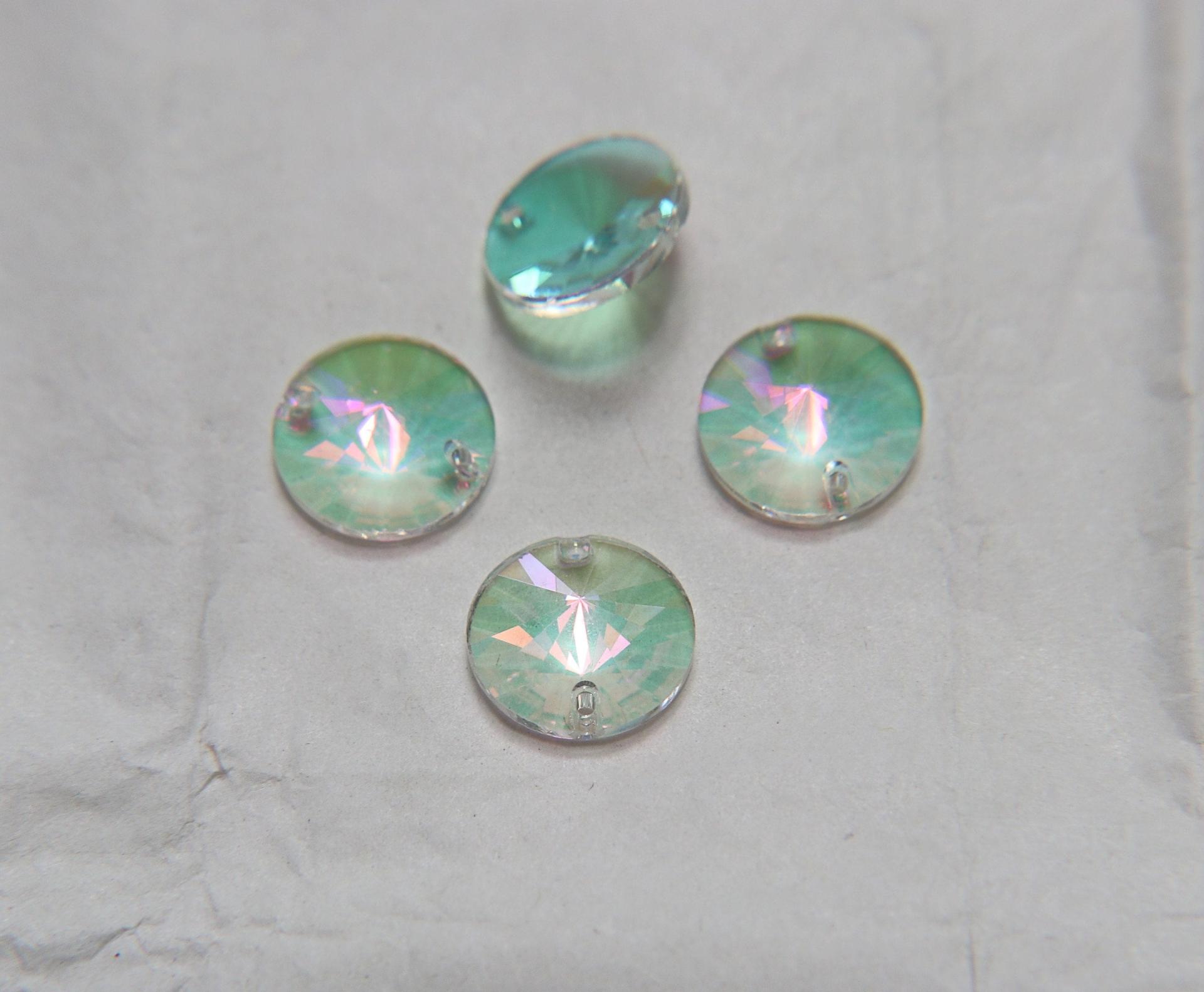 Swarovski 3200 16MM Rivoli Sew-On Stones in Crystal Transmission, embroidery, 2/6/12/24 pieces bridal decorations, embroidery materials
