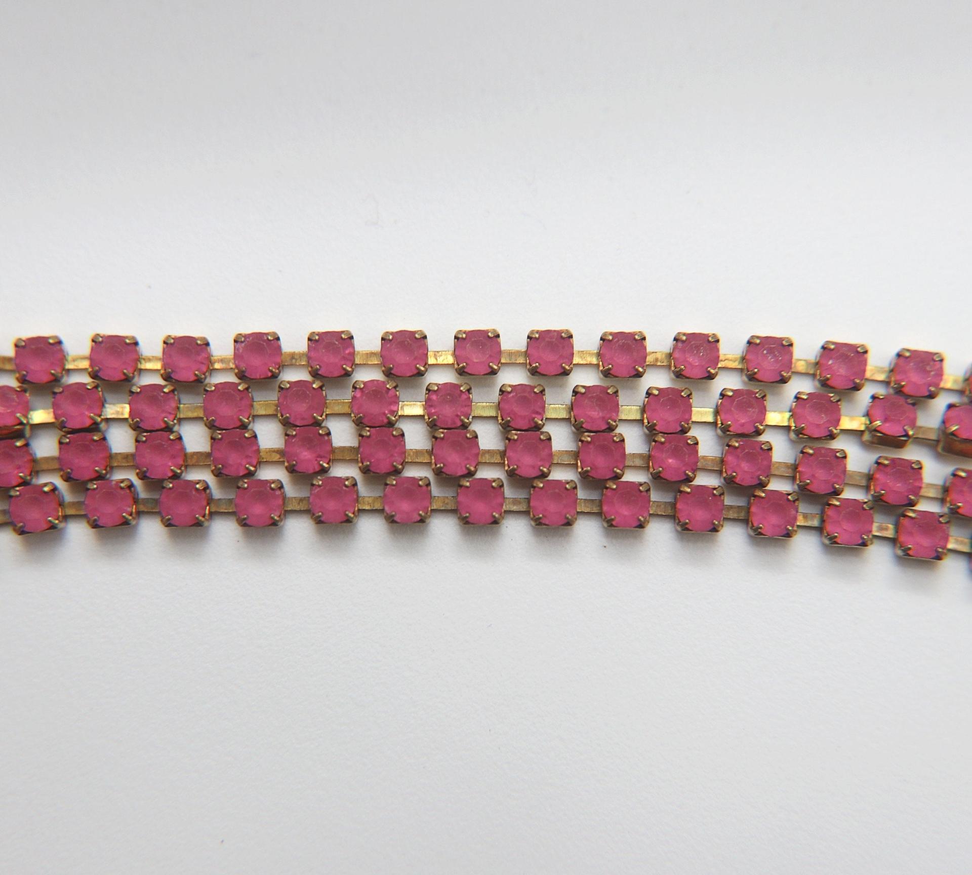 16SS Rhinestone Chain Swarovski Vintage MATT 4mm Jewelry making embroidery materials ORNAMENTS vintage findings lace