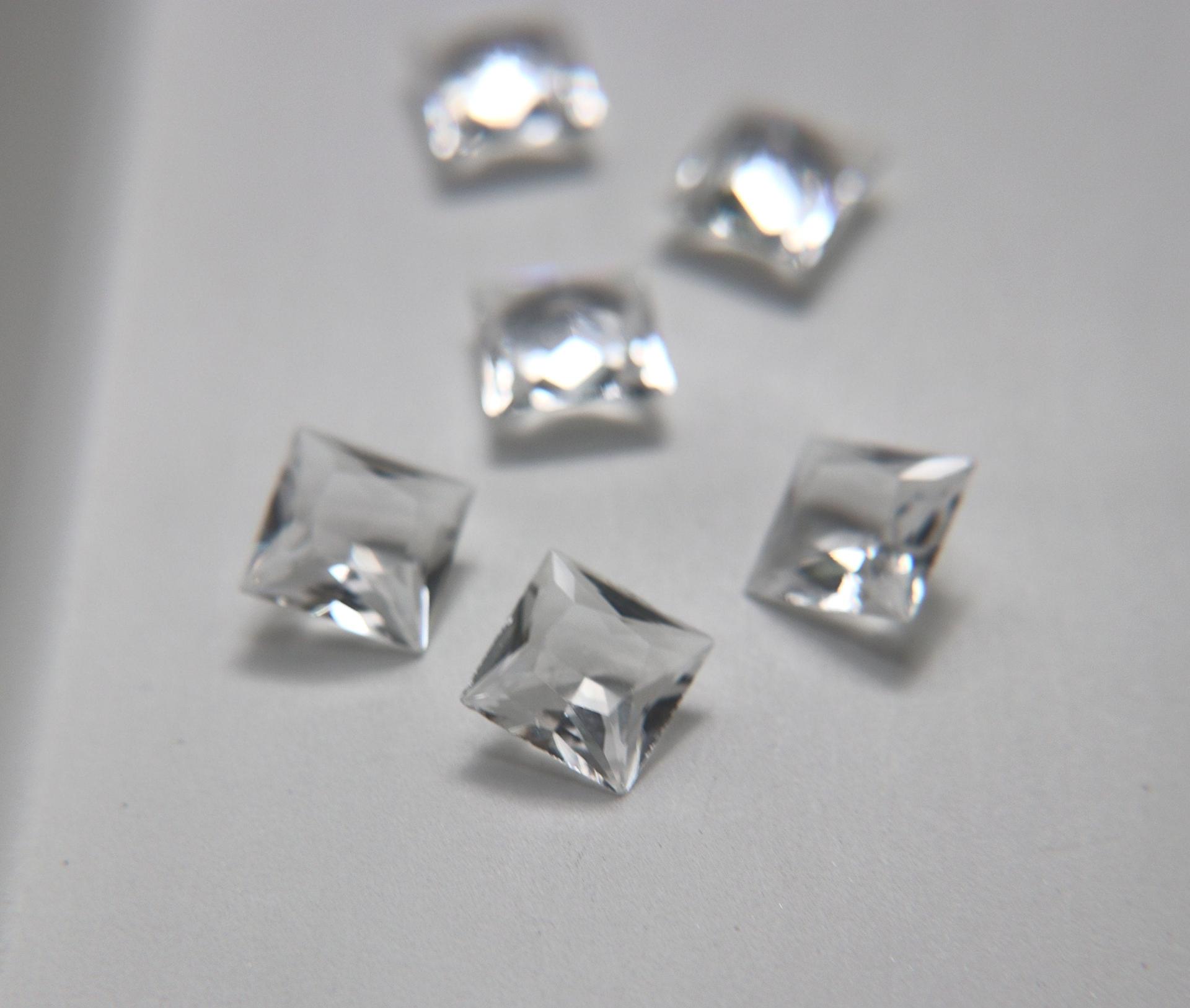 Vintage Swarovski 12 mm Crystal Square Princess Cut 4447 Premier Crystal Rhinestones 2/6/12/36 Pieces gemstones