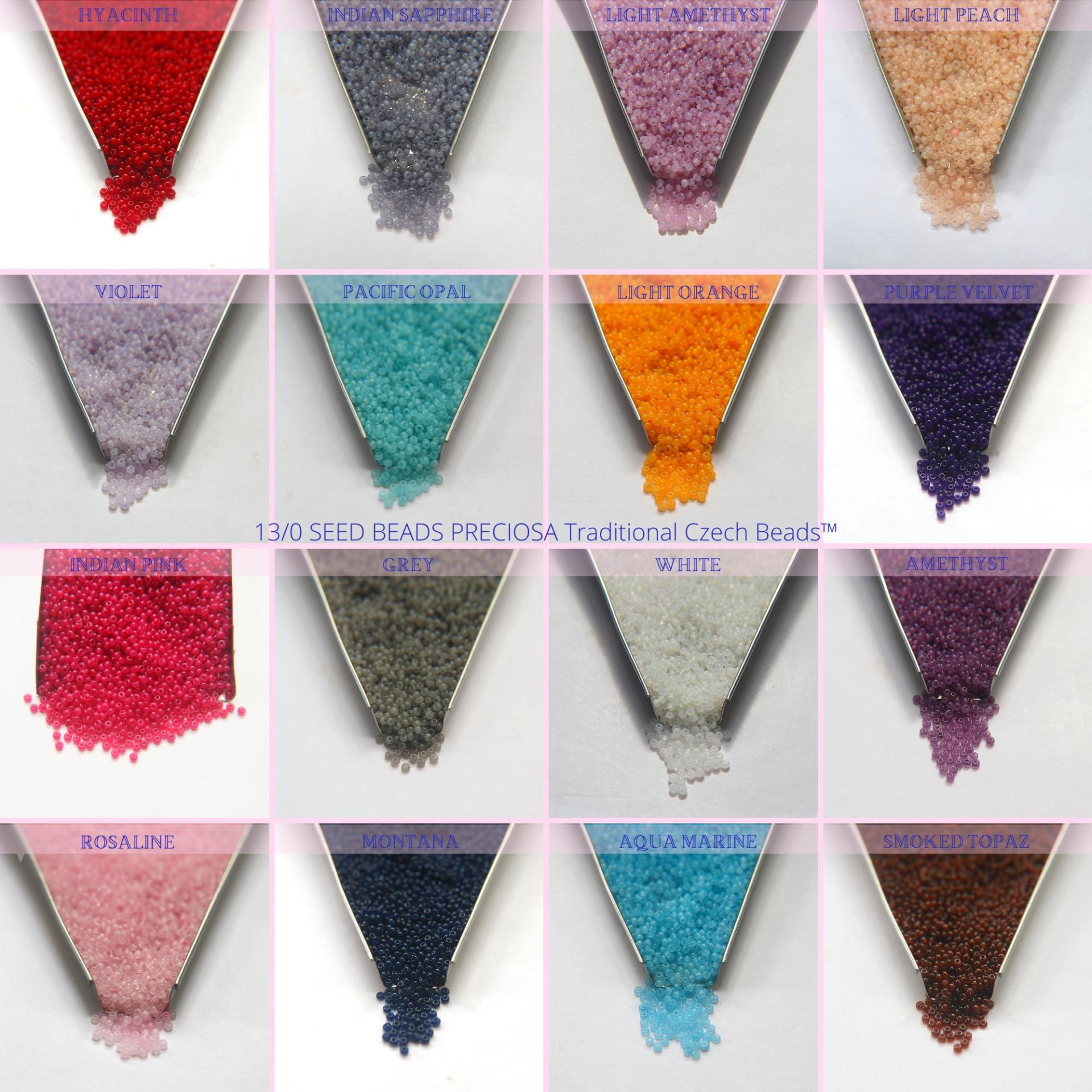 13/0 Rare Opal SEED BEADS PRECIOSA (28 Colours) Traditional Czech Beads™ 50/100/500 Grams Jewelry making beads, vintage beads