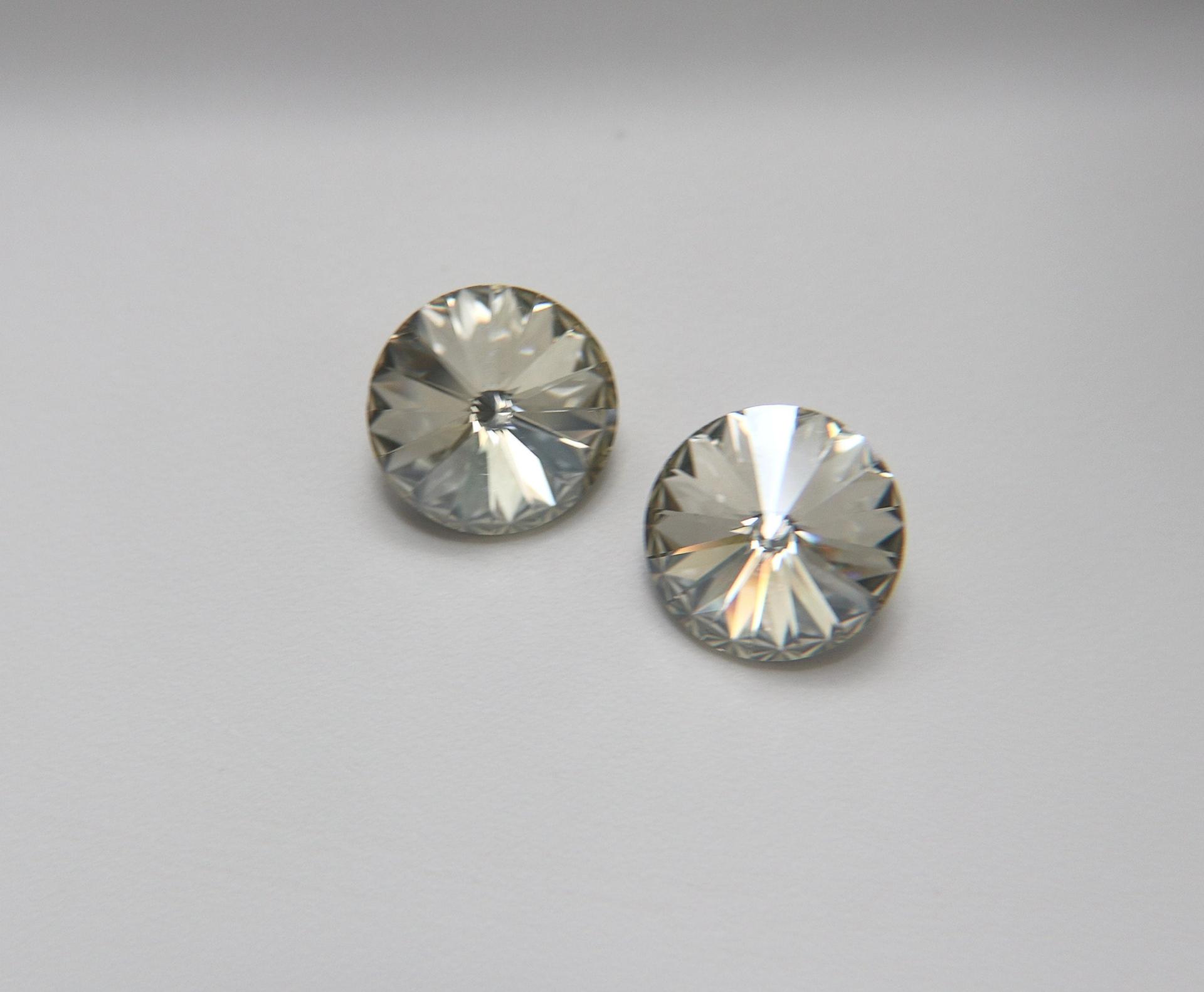 18mm Preciosa 46 11 177 Rivoli CRYSTAL Blonde Flair Foiled 2/6 pieces jewelry making stones