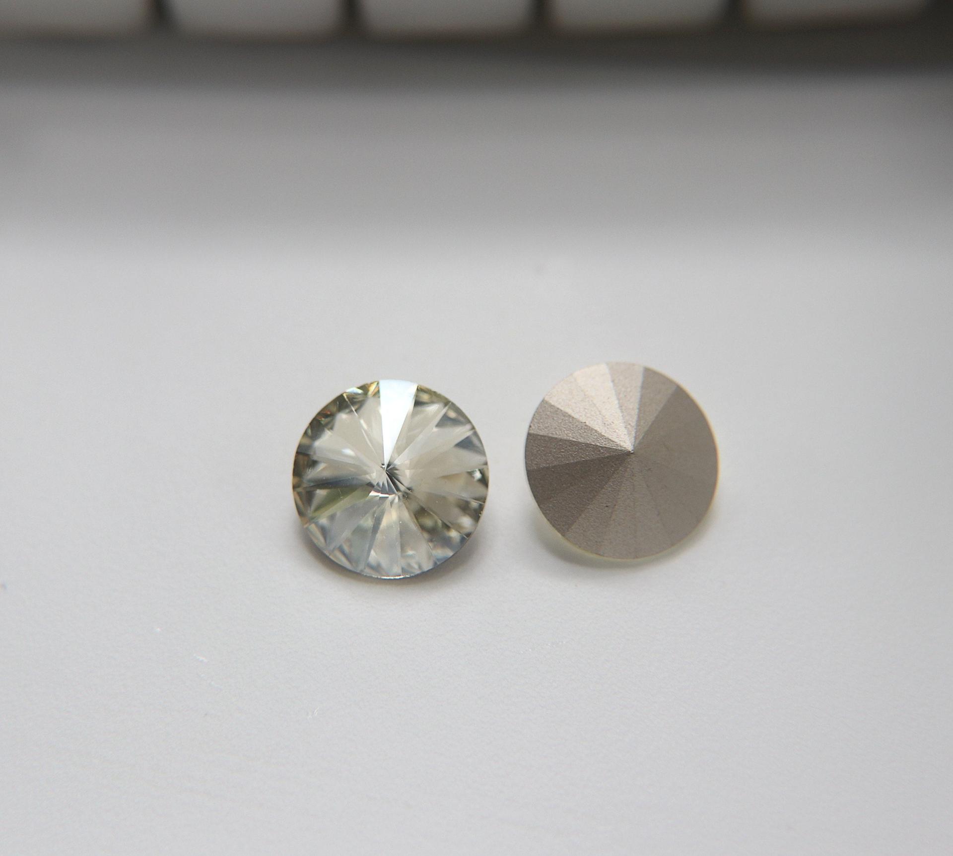 18mm Preciosa 46 11 177 Rivoli CRYSTAL Blonde Flair Foiled 2/6 pieces jewelry making stones