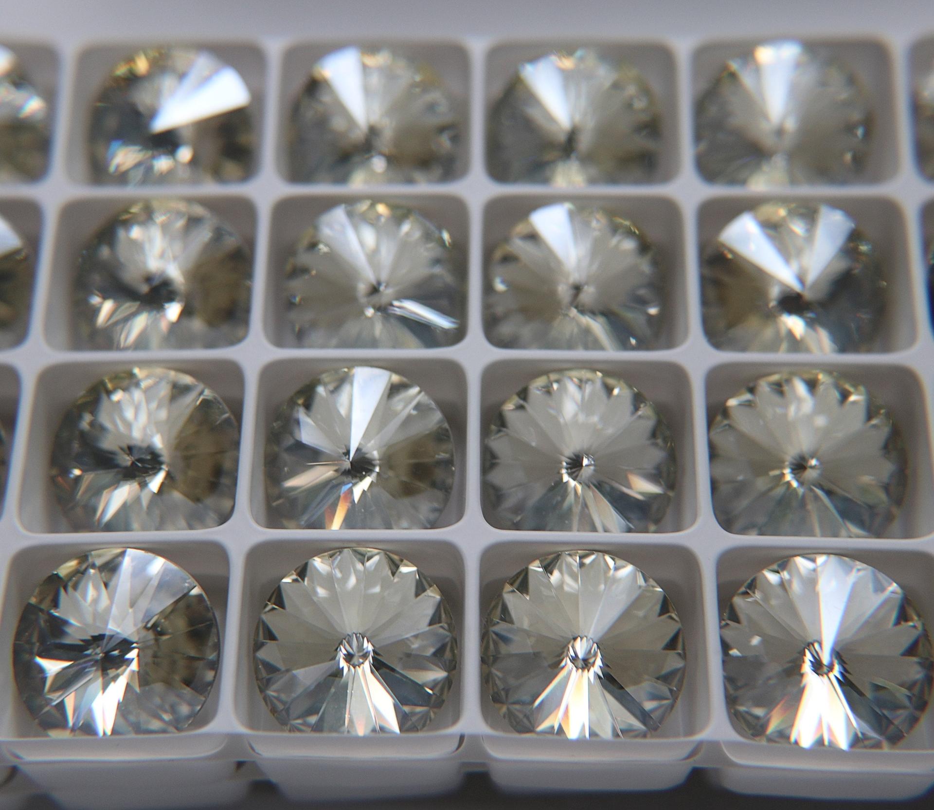 18mm Preciosa 46 11 177 Rivoli CRYSTAL Blonde Flair Foiled 2/6 pieces jewelry making stones