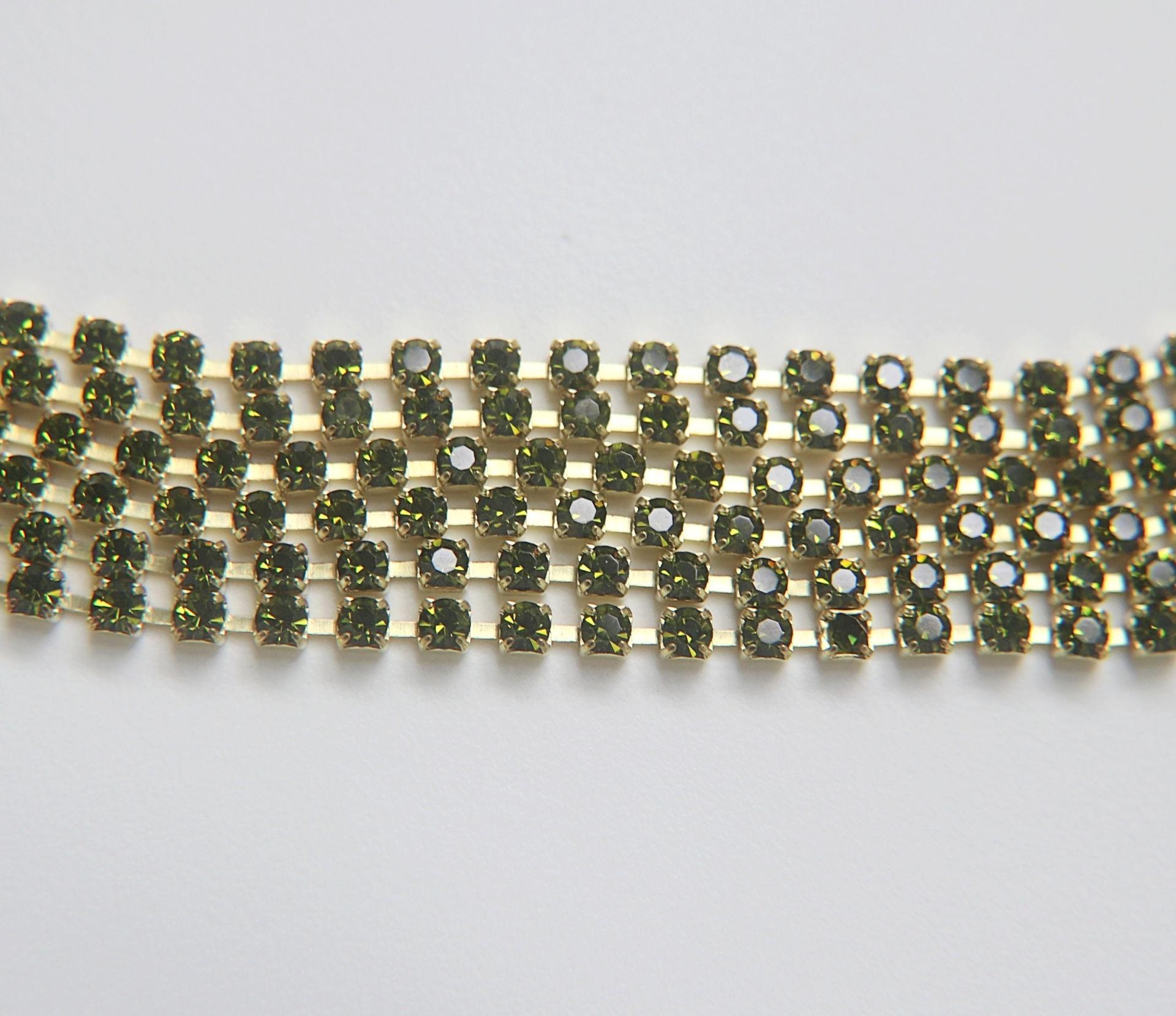 12SS Rhinestone Chain Swarovski vintage 3mm (0.5/1/2/5 Meters) vintage findings, strass chains, PREMIUM supplies, wedding decorations, laces