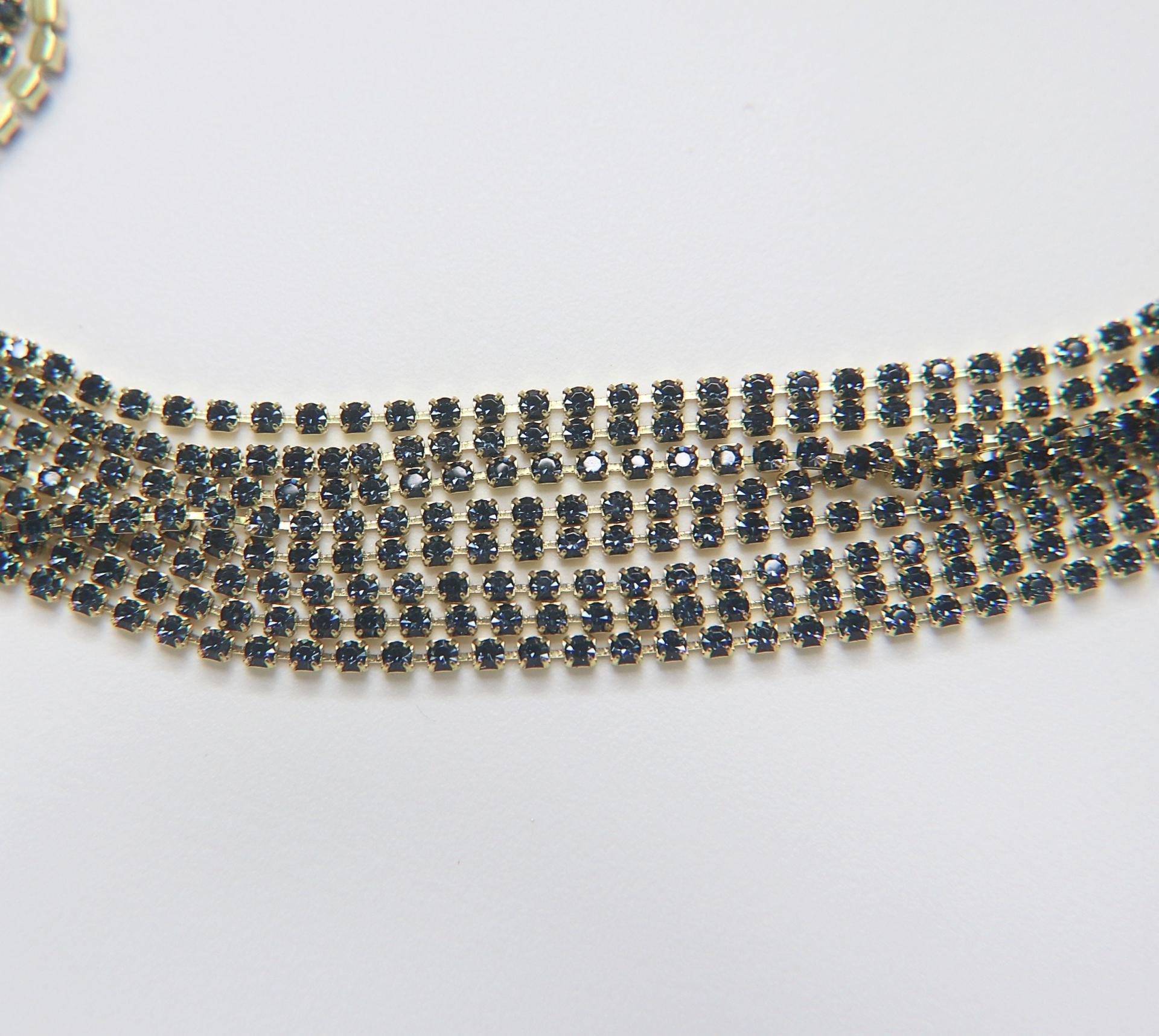 12SS Rhinestone Chain Swarovski vintage 3mm (0.5/1/2/5 Meters) vintage findings, strass chains, PREMIUM supplies, wedding decorations, laces