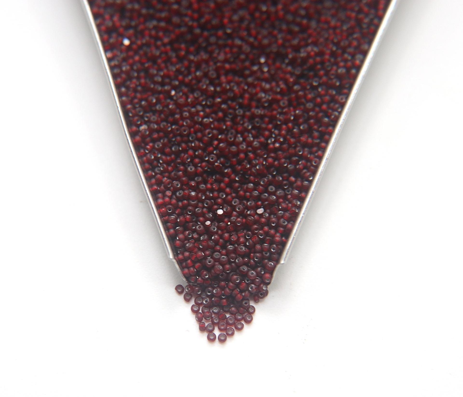11/0 Charlotte Cut Beads Matt Siam Silver Lined 10/20/50/250/500 Grams embroidery materials, jewelry making, native beads