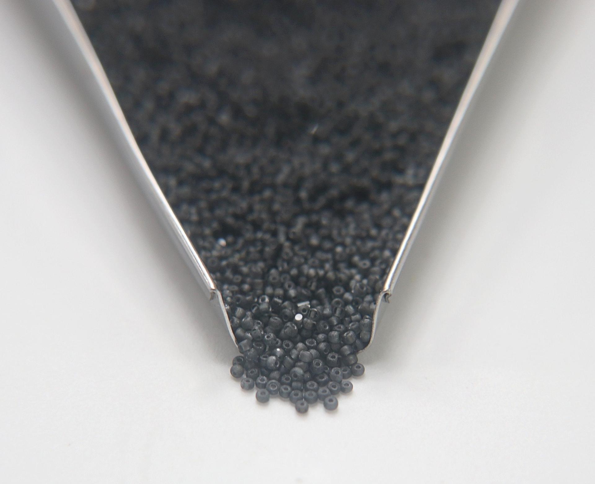 13/0 Charlotte Cut Beads Matt Black Diamond Silver Lined 5/10/20/50/250/500 Grams embroidery materials, jewelry making, Native beads