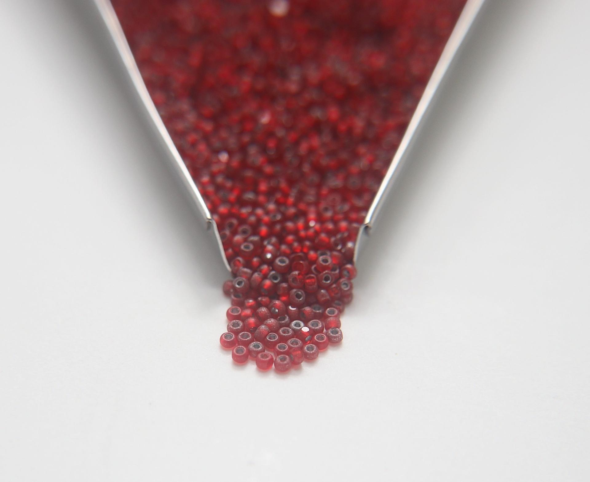13/0 Charlotte Cut Beads Matt Light Siam Silver Lined 5/10/20/50/250/500 Grams embroidery materials, jewelry making, native beads