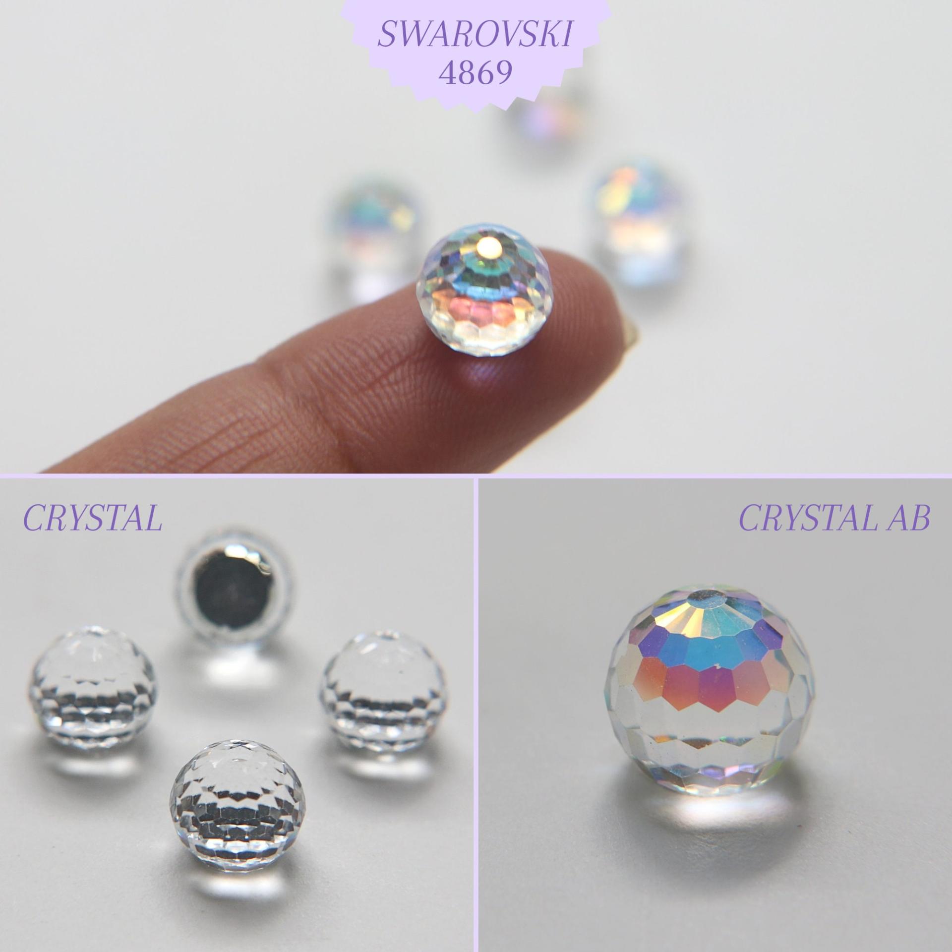 10mm Swarovski 4869 Disco Ball Fancy Stone Vintage Austrian lead crystal rhinestones 2/6/12/36 Pieces