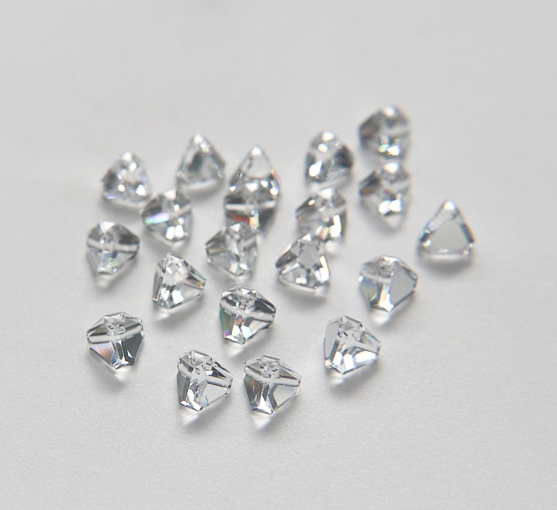 6mm Swarovski 4842 Pyramid Stone Vintage Austrian lead crystal rhinestones jewelry making findings