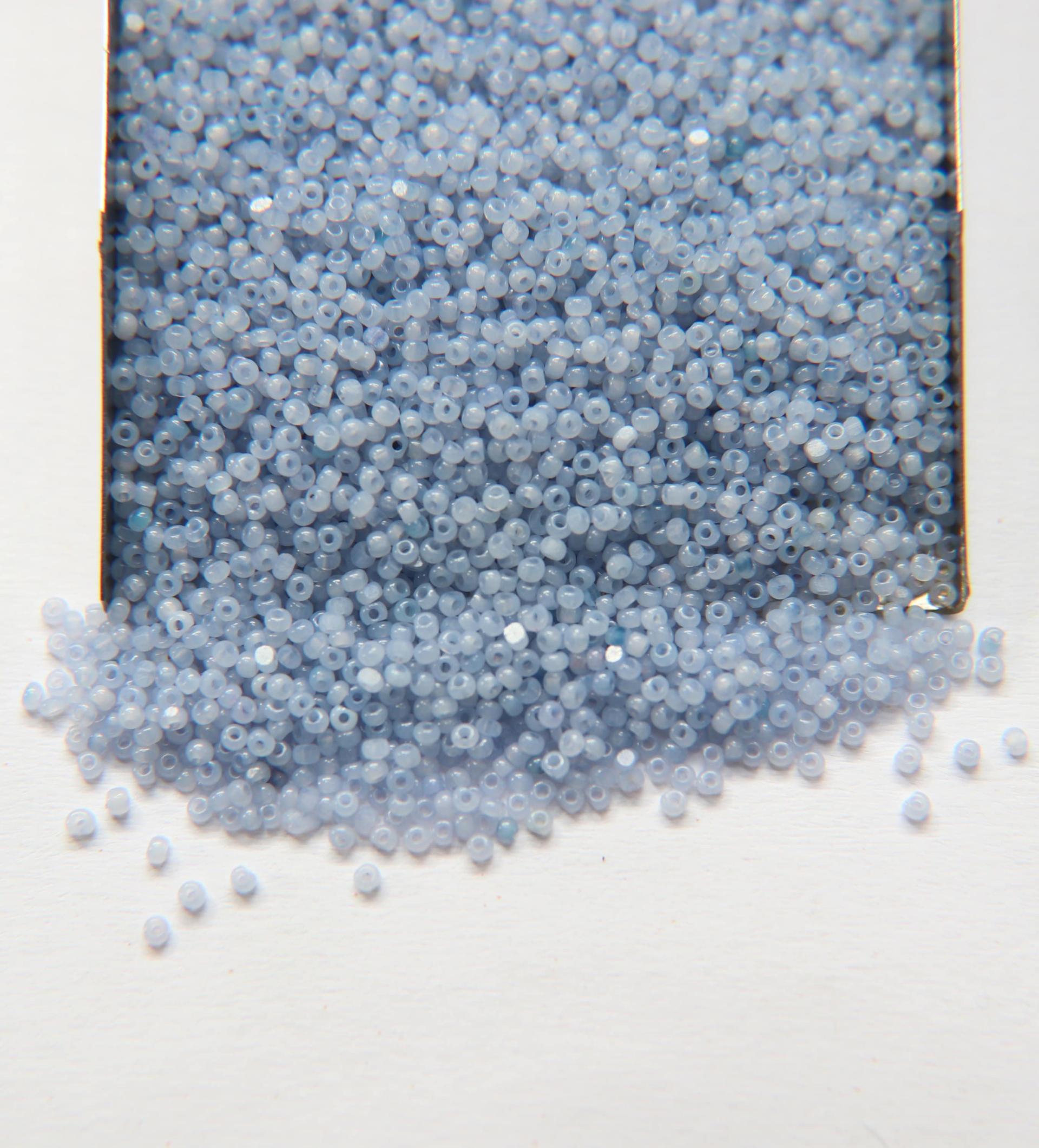 15/0 Charlotte Cut Beads in Light Sapphire Opal 5/10/20/50/250/500 Grams native craft supplies, jewelry making, embroidery