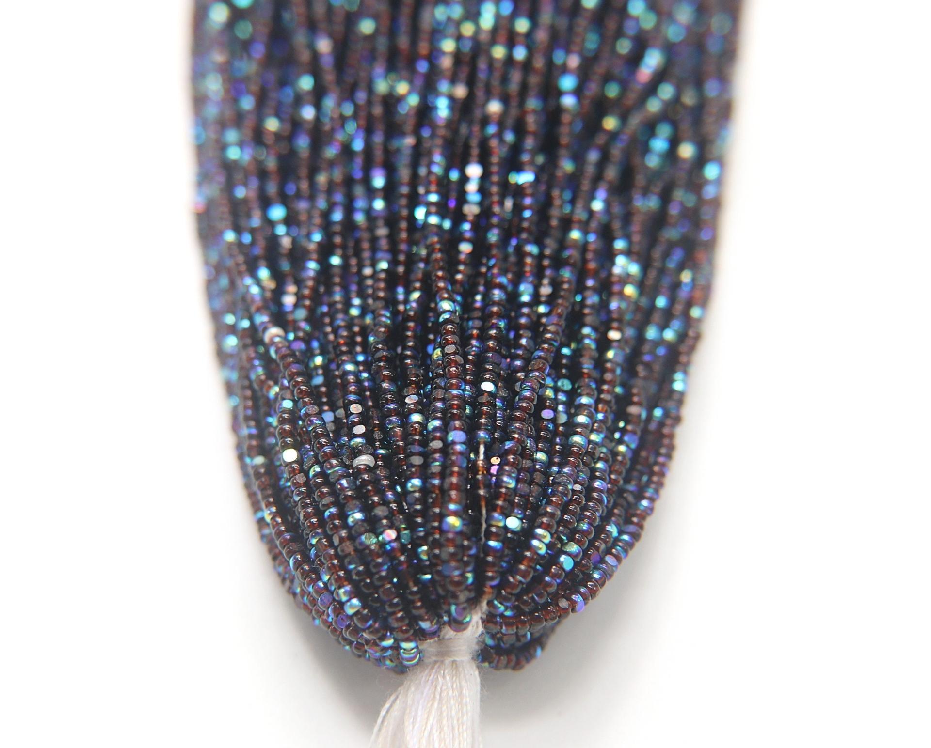 11/0 Hanks Charlotte Cut Beads Patina Transparent Smoked Topaz Aurore Boreale 1/5/25/50/100 Hanks PREMIUM SEED BEADS, Native Supplies