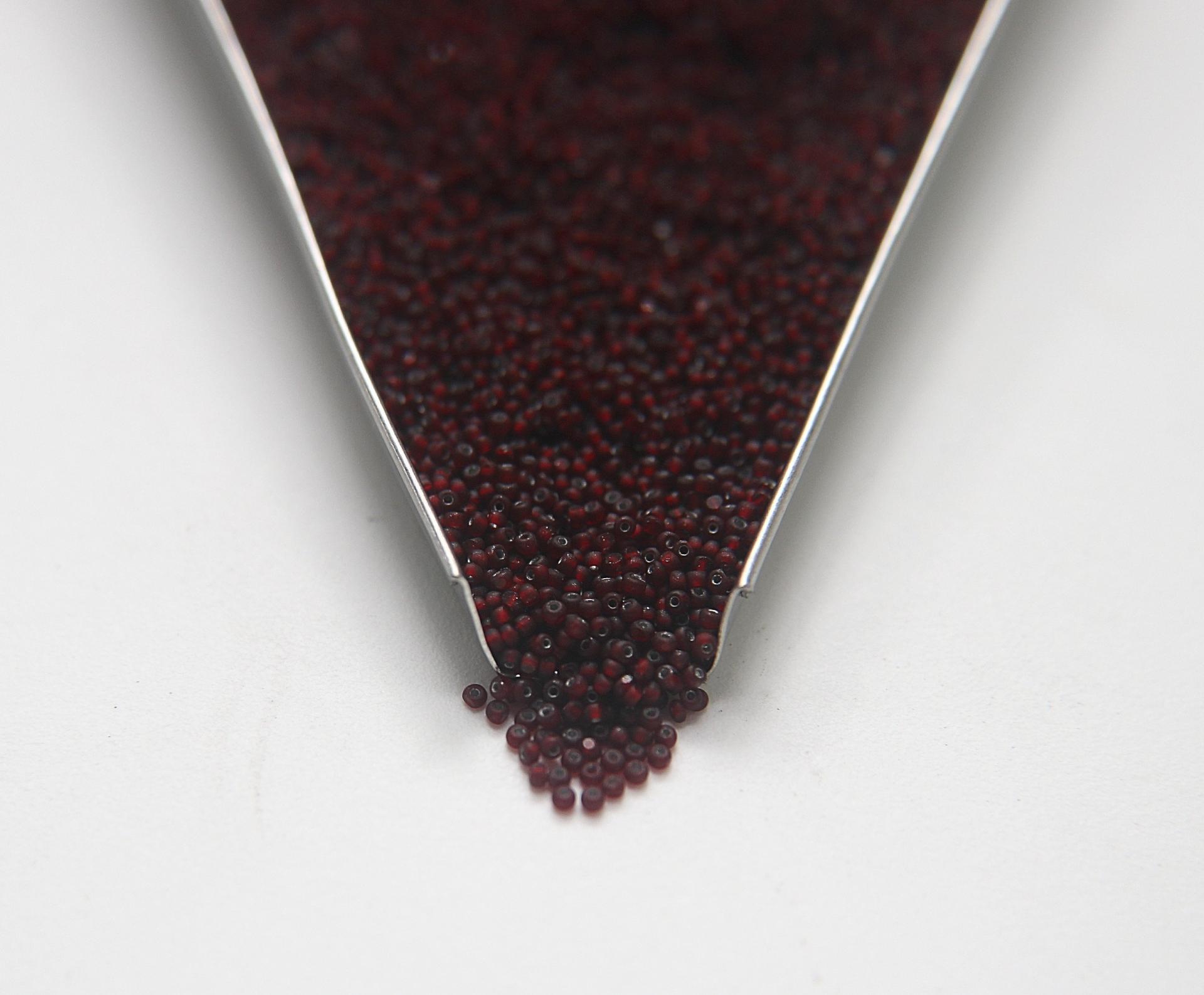 13/0 Charlotte Cut Beads Matt Siam Silver Lined 5/10/20/50/250/500 Grams embroidery materials, jewelry making, Native beads