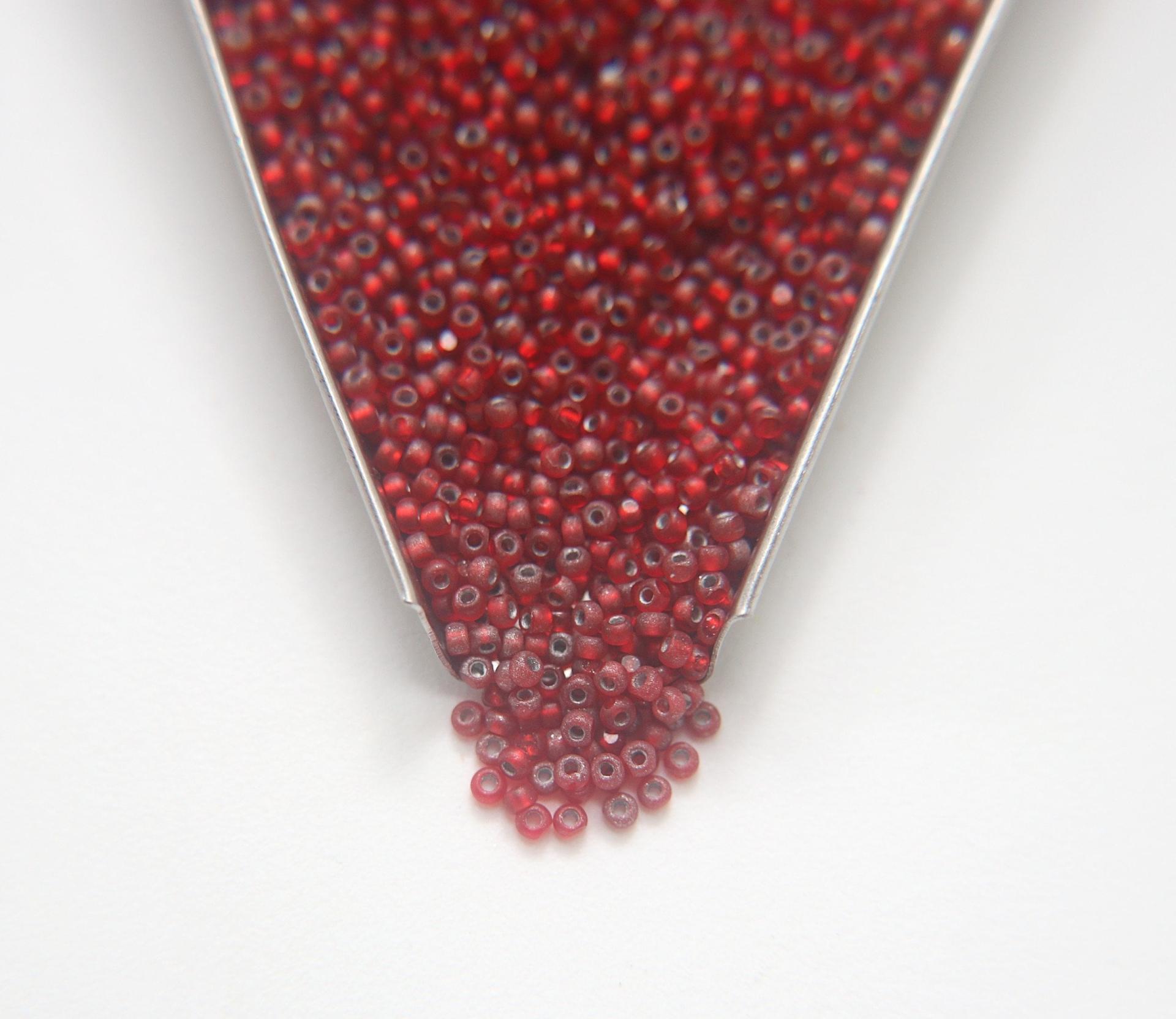 13/0 Charlotte Cut Beads Matt Light Siam Silver Lined 5/10/20/50/250/500 Grams embroidery materials, jewelry making, native beads