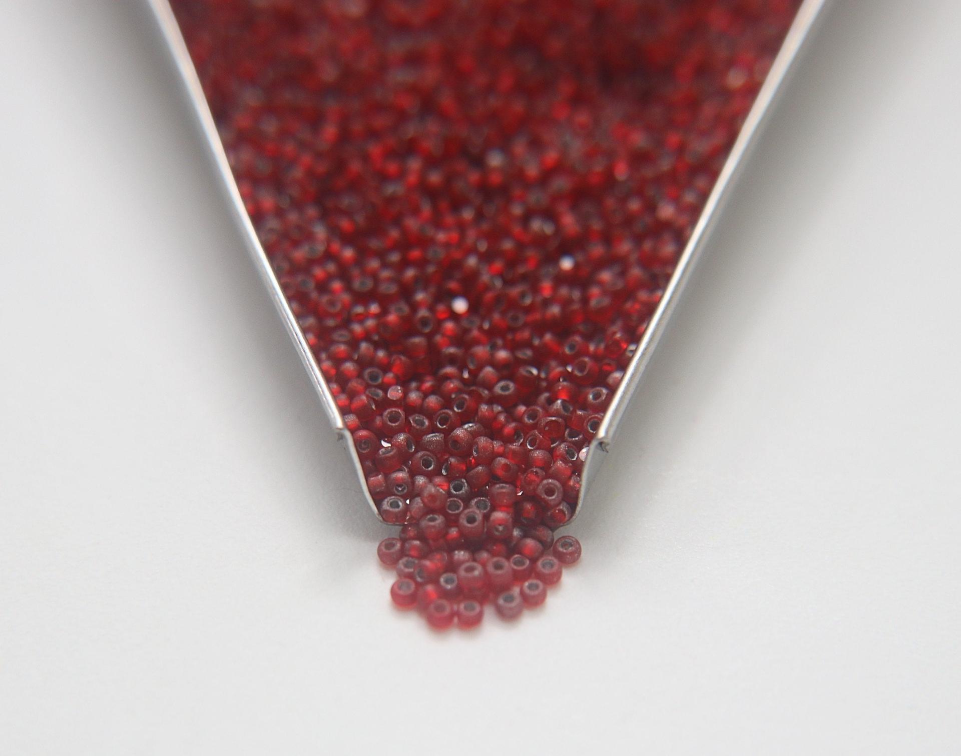 13/0 Charlotte Cut Beads Matt Light Siam Silver Lined 5/10/20/50/250/500 Grams embroidery materials, jewelry making, native beads