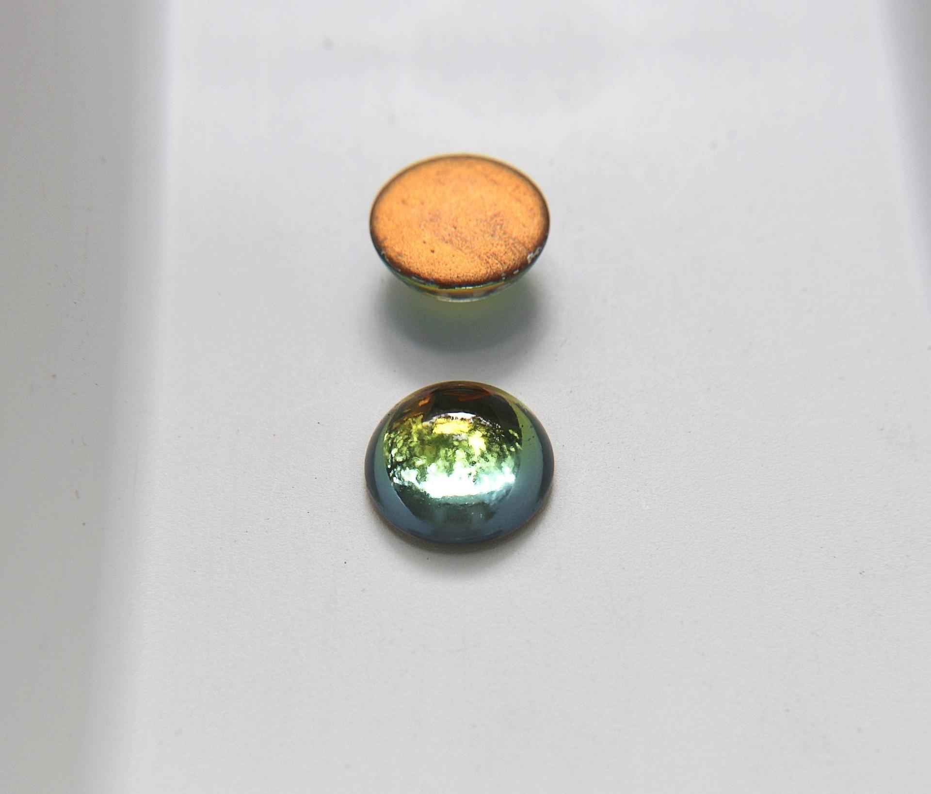 Swarovski 18 mm Vintage Crystal Tabac Foiled Flat Back Round Cabochon Cab 1/2/6 Pieces