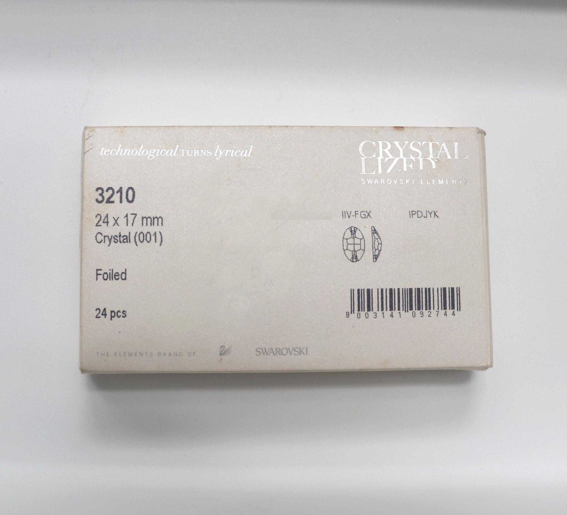 Swarovski 3210 Oval Sew-On 24X17 mm Crystal Sew-On Bead, embroidery, jewelry parts 2/6/12/24 pieces bridal decorations, embroidery material
