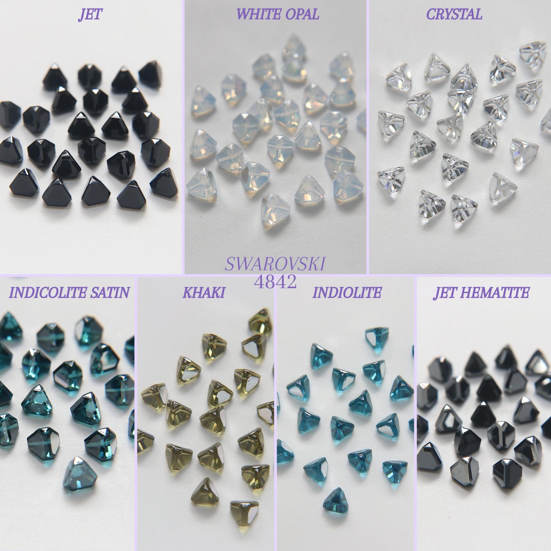 6mm Swarovski 4842 Pyramid Stone Vintage Austrian lead crystal rhinestones jewelry making findings