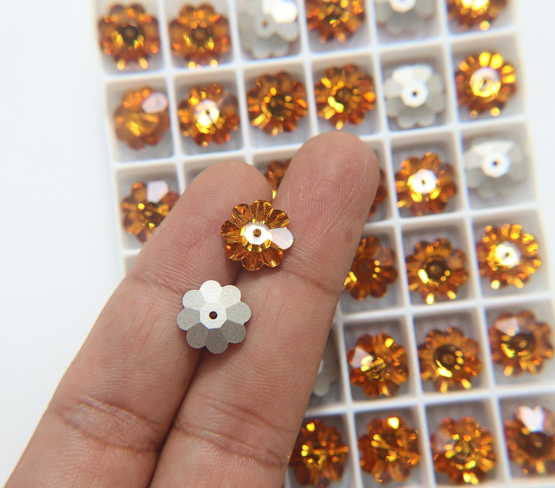 12mm Swarovski Margarita Sew-on Stone (3700) 4 Colors 6/12/24/72 Pieces PREMIUM Materials