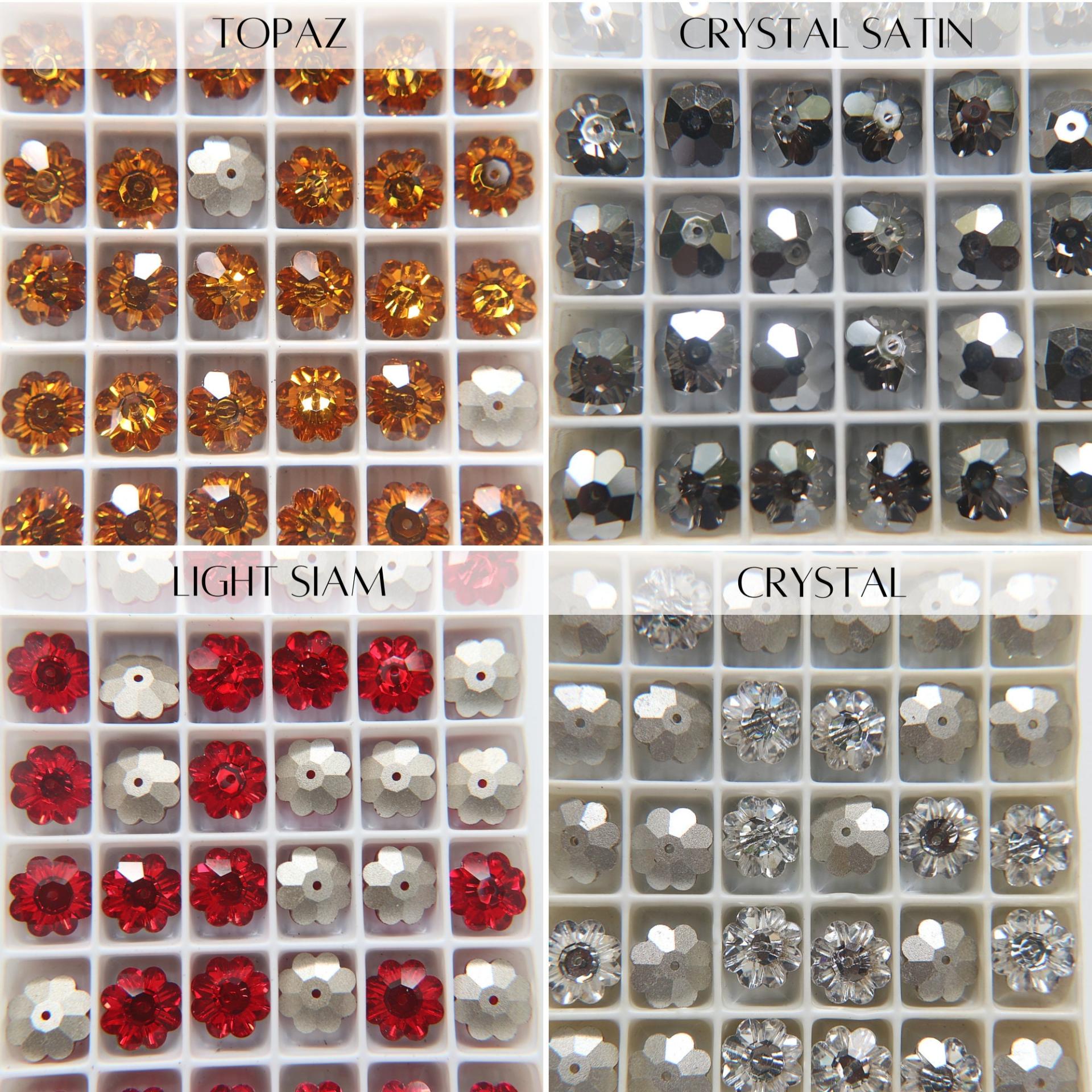 12mm Swarovski Margarita Sew-on Stone (3700) 4 Colors 6/12/24/72 Pieces PREMIUM Materials