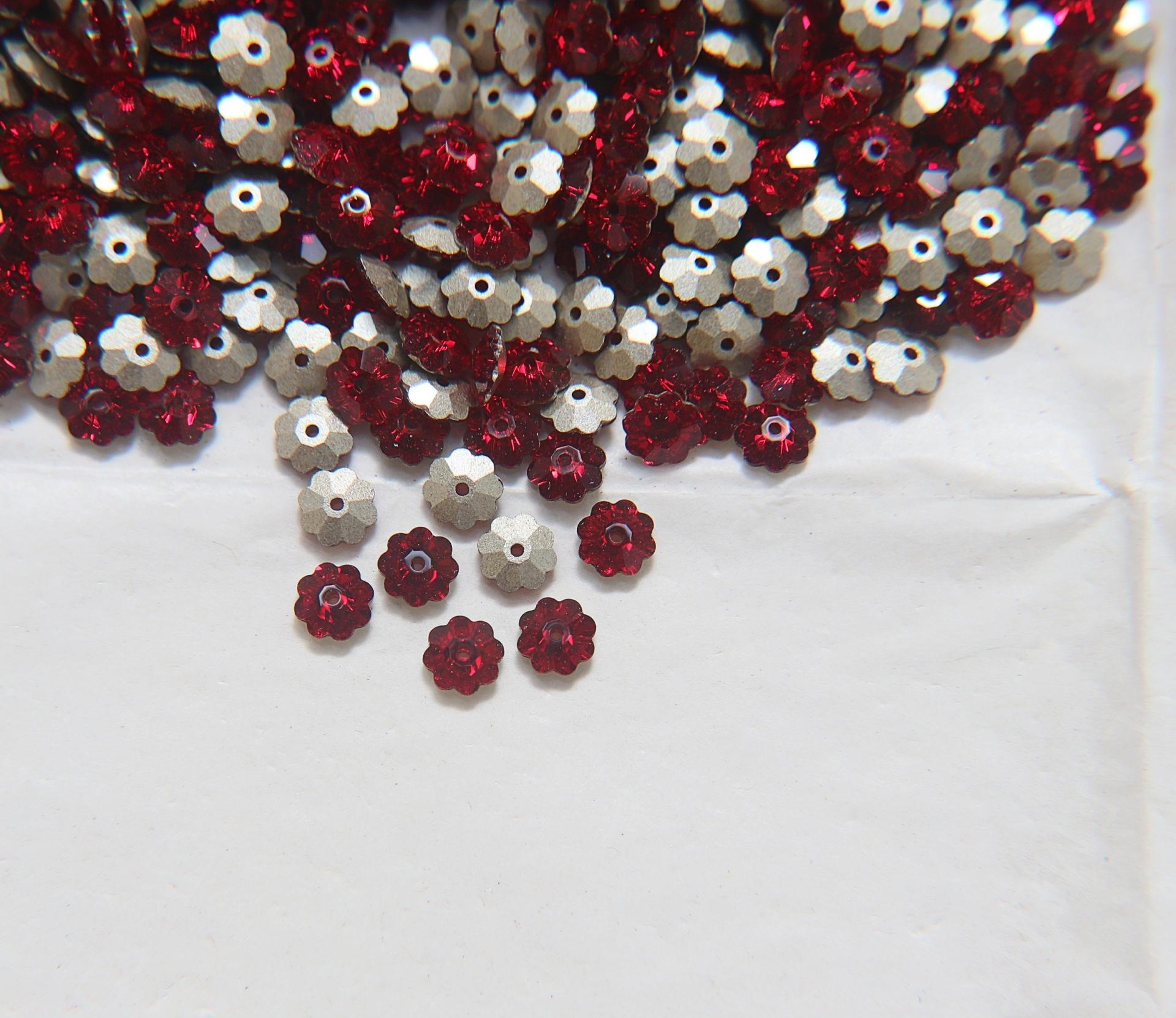 6mm Swarovski Margarita Sew-on Stone (3700) Siam Foiled 12/24/72/144 Pieces PREMIUM Materials