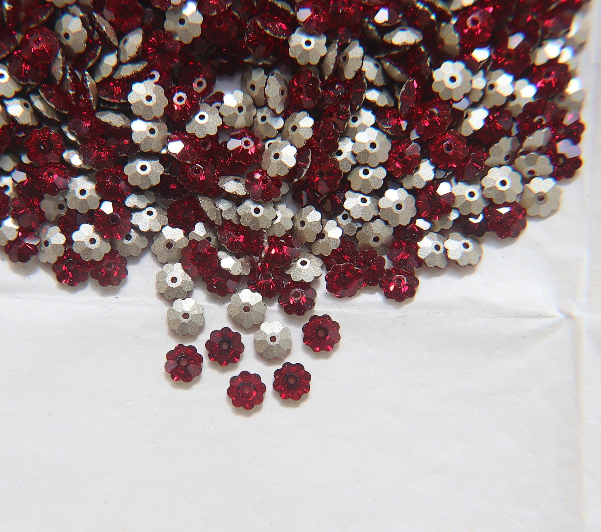 6mm Swarovski Margarita Sew-on Stone (3700) Siam Foiled 12/24/72/144 Pieces PREMIUM Materials