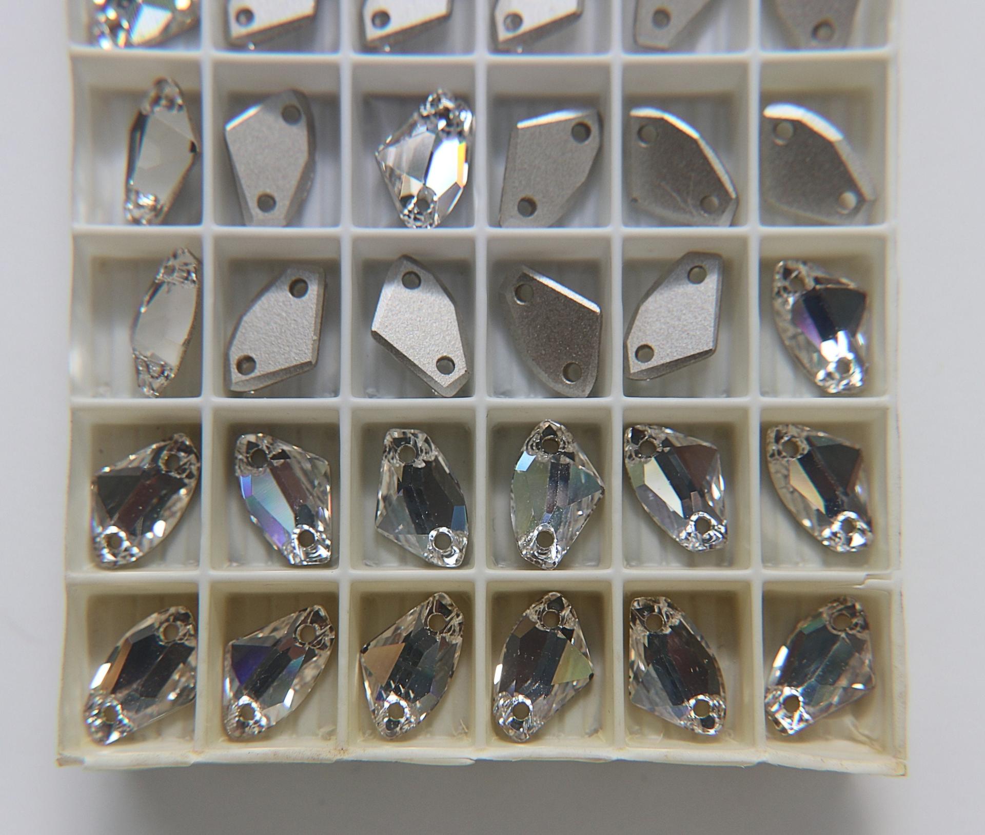 Swarovski 14x8.5 mm Sew On Crystals Galactic (3256) Crystal, embroidery, jewelry parts 2/6/12/24 pieces bridal decorations