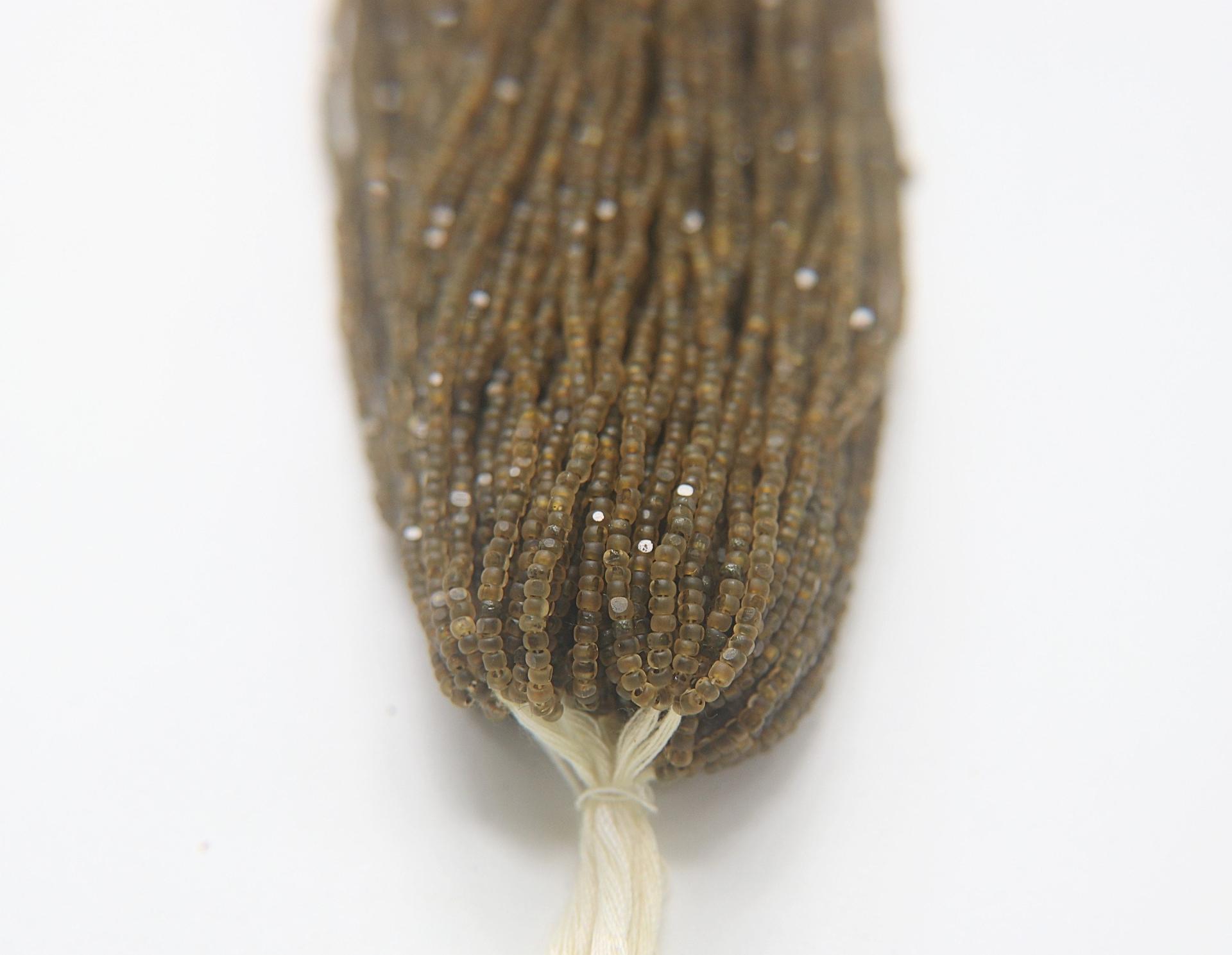 11/0 Hanks Charlotte Cut Beads Crystal Matt Khaki Lined 1/5/25/50/100 Hanks PREMIUM SEED BEADS, Native Supplies