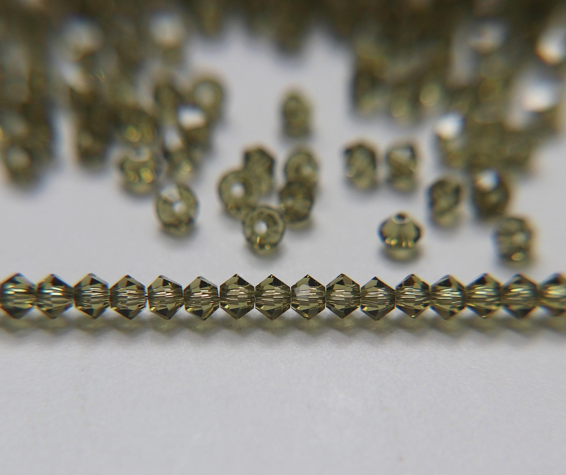 3mm Khaki Swarovski Bicone 36/72/144/432/720 Pieces (550) Jewelry findings, embroidery materials, jewelry making, craft supplies, vintage