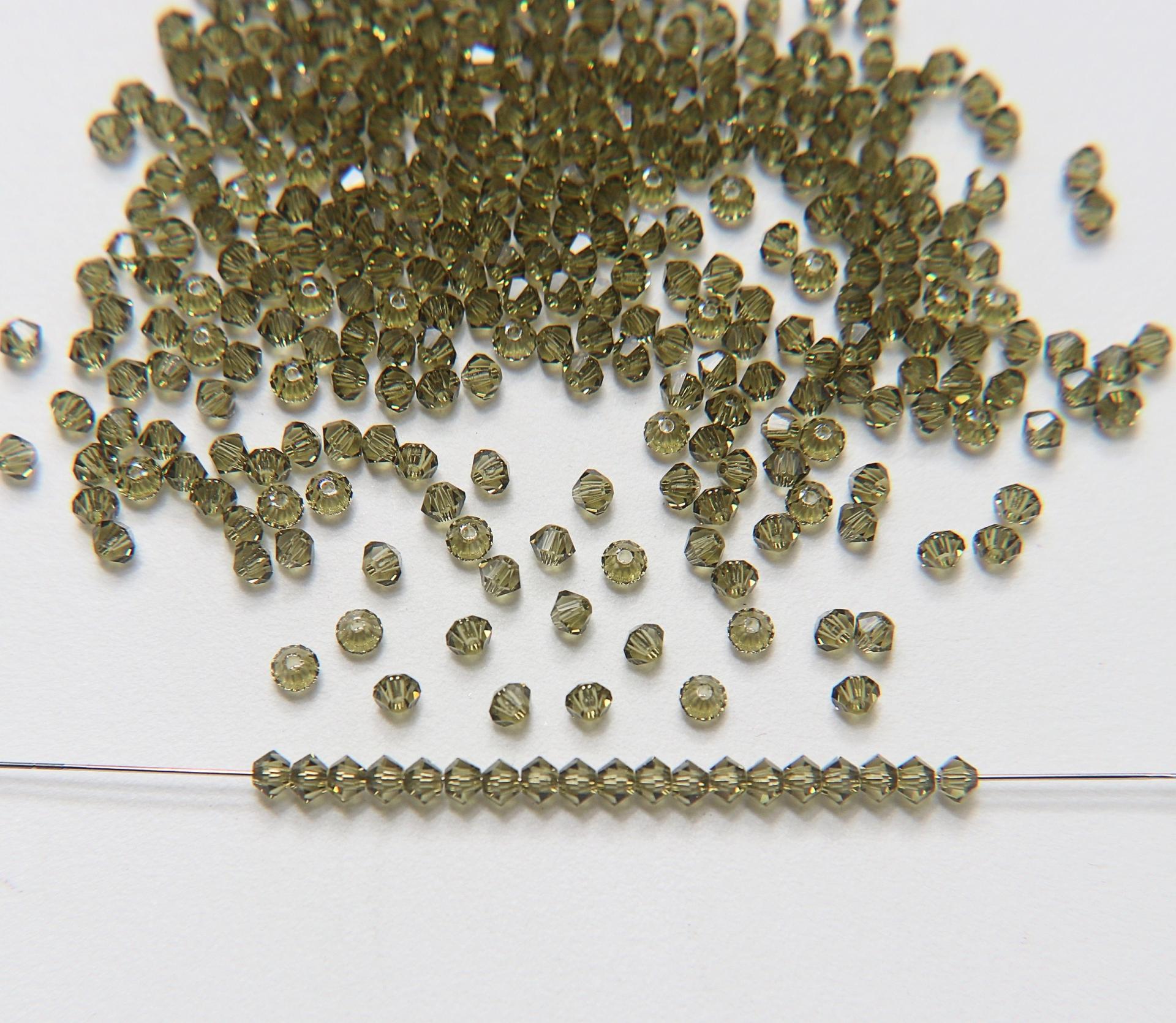 3mm Khaki Swarovski Bicone 36/72/144/432/720 Pieces (550) Jewelry findings, embroidery materials, jewelry making, craft supplies, vintage