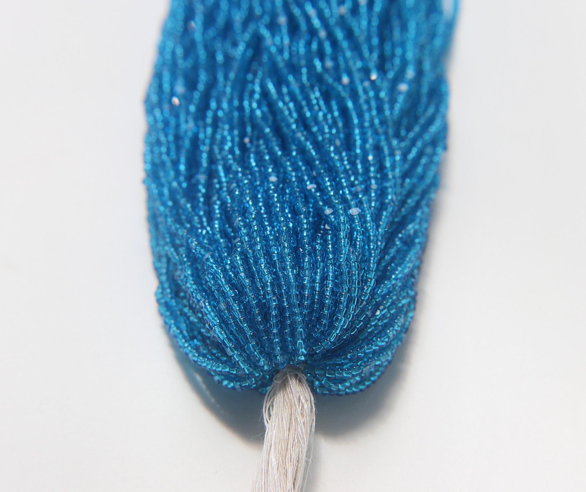 11/0 Hanks Charlotte Cut Beads 60150 Transparent Dark Aqua 1/5/25/50/100 Hanks 2.0mm glass beads, jewelry supply, findings, craft supply