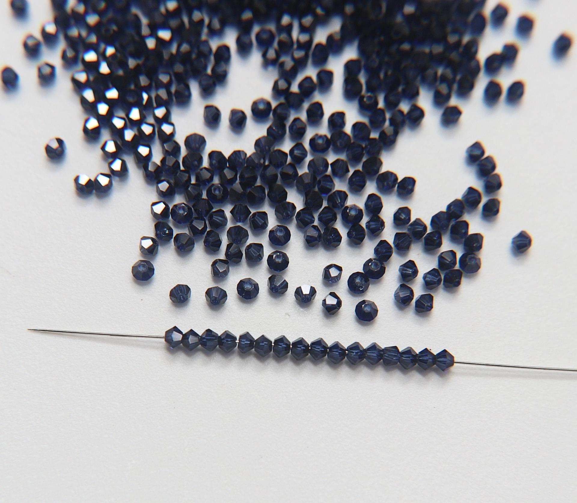 3mm Dark Indigo (288) Swarovski Bicones 36/72/144/432/720 Pieces (243) Jewelry findings, embroidery materials, jewelry making, rare beads