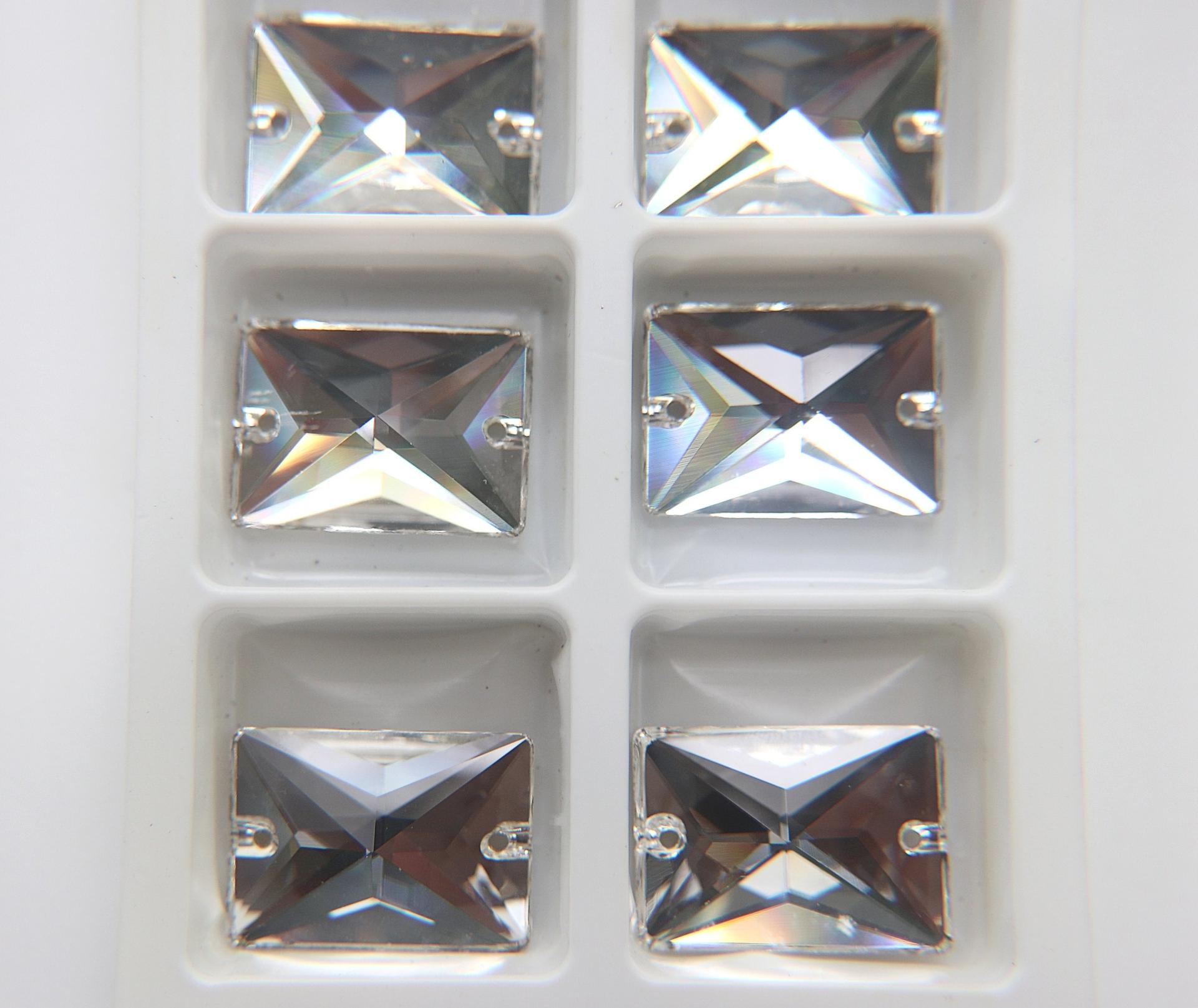 Swarovski 3250 18mm Rectangle Sew On Crystal Sew-On Bead, embroidery, jewelry parts 2/6/12/24 pieces bridal decorations, embroidery material
