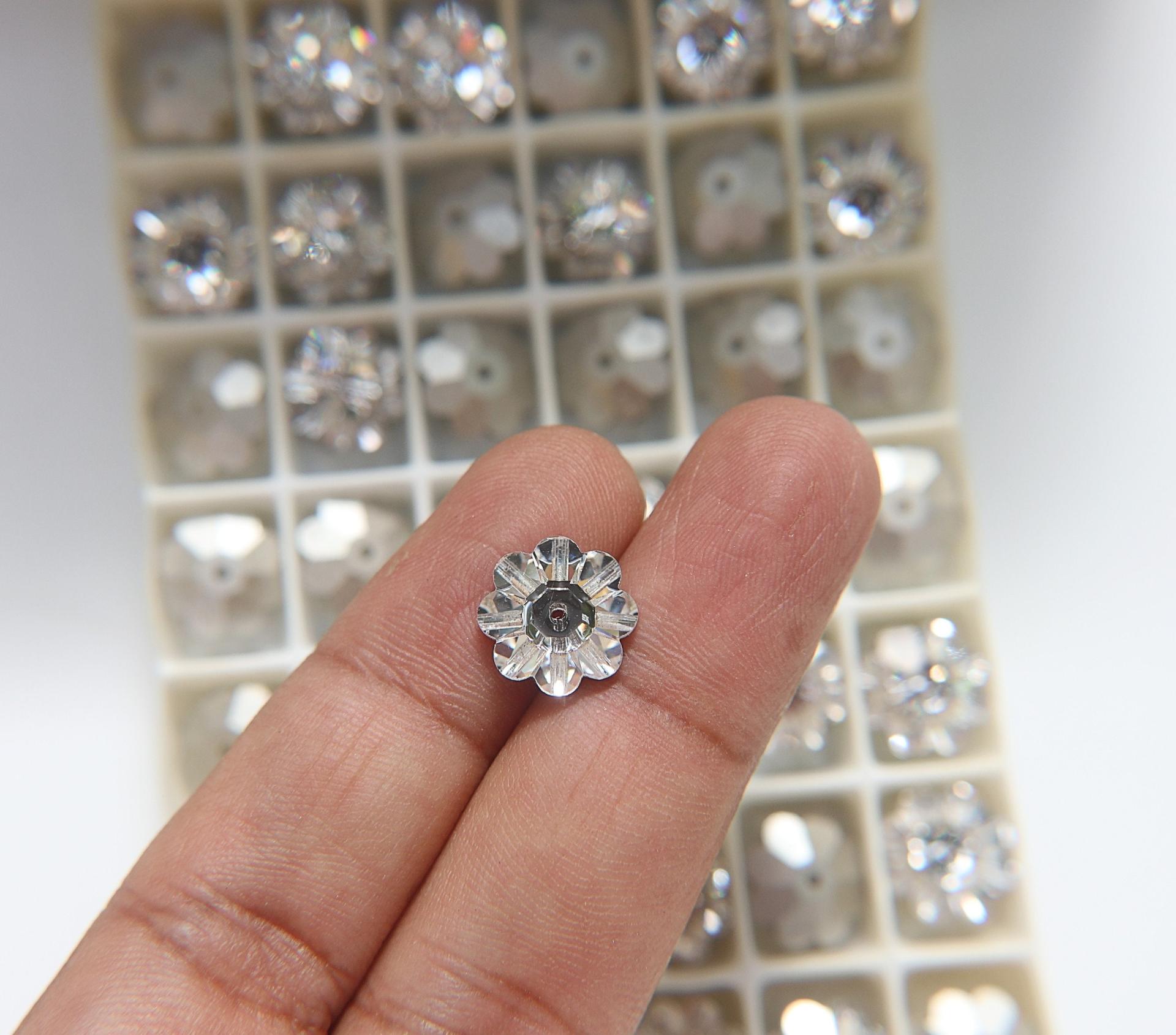 12mm Swarovski Margarita Sew-on Stone (3700) 4 Colors 6/12/24/72 Pieces PREMIUM Materials