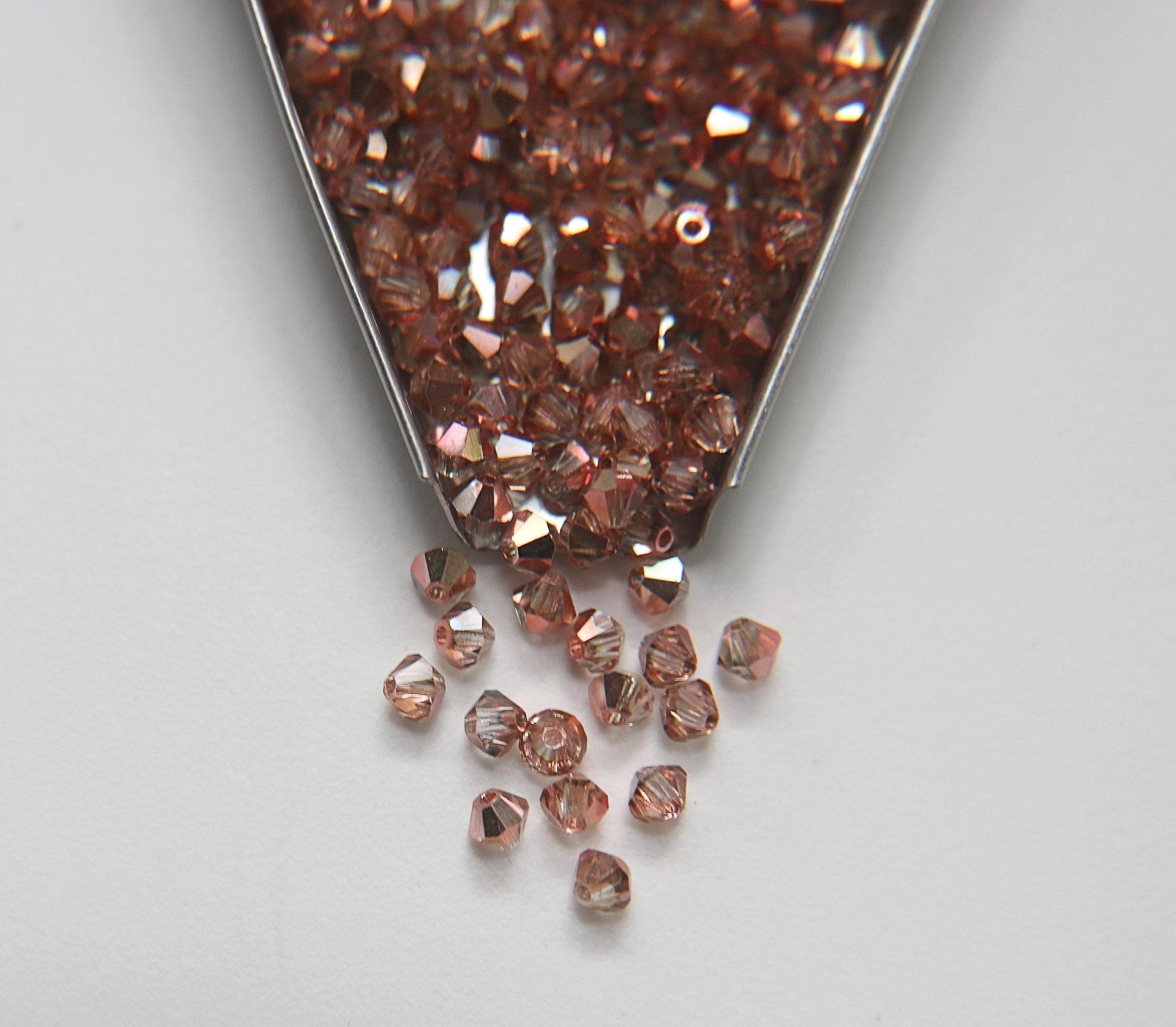 4mm Preciosa Crystal Copper Bicones Beads 36/72/144/432/720 Pieces PREMIUM MATERIALS,embroidery materials