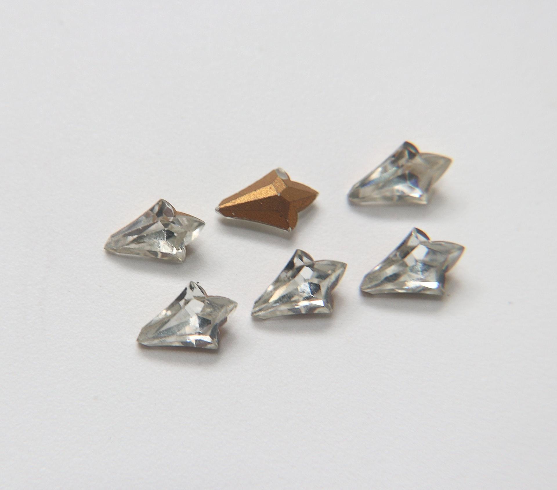 Vintage Swarovski 15 x 10 mm unusual shape Fancy rare stones (4 Colours) 6/12/36/144 Pieces gemstones, jewlery making, color zirconium