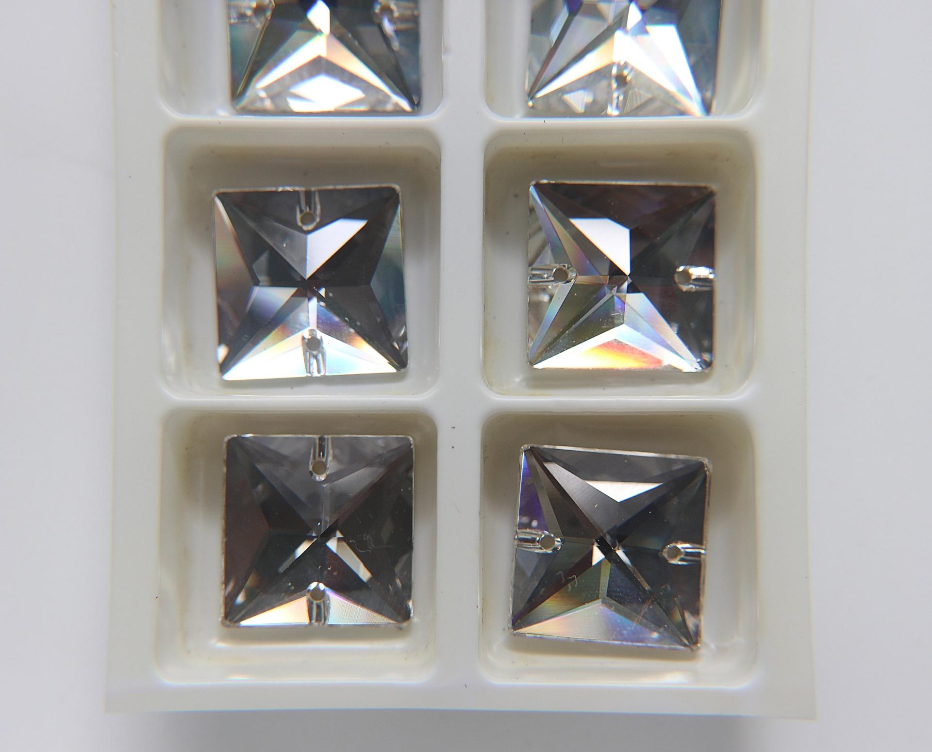 Swarovski 22mm Sew On Crystals Square (3240), embroidery, jewelry parts 1/2/6/12/24 pieces bridal decorations, embroidery materials