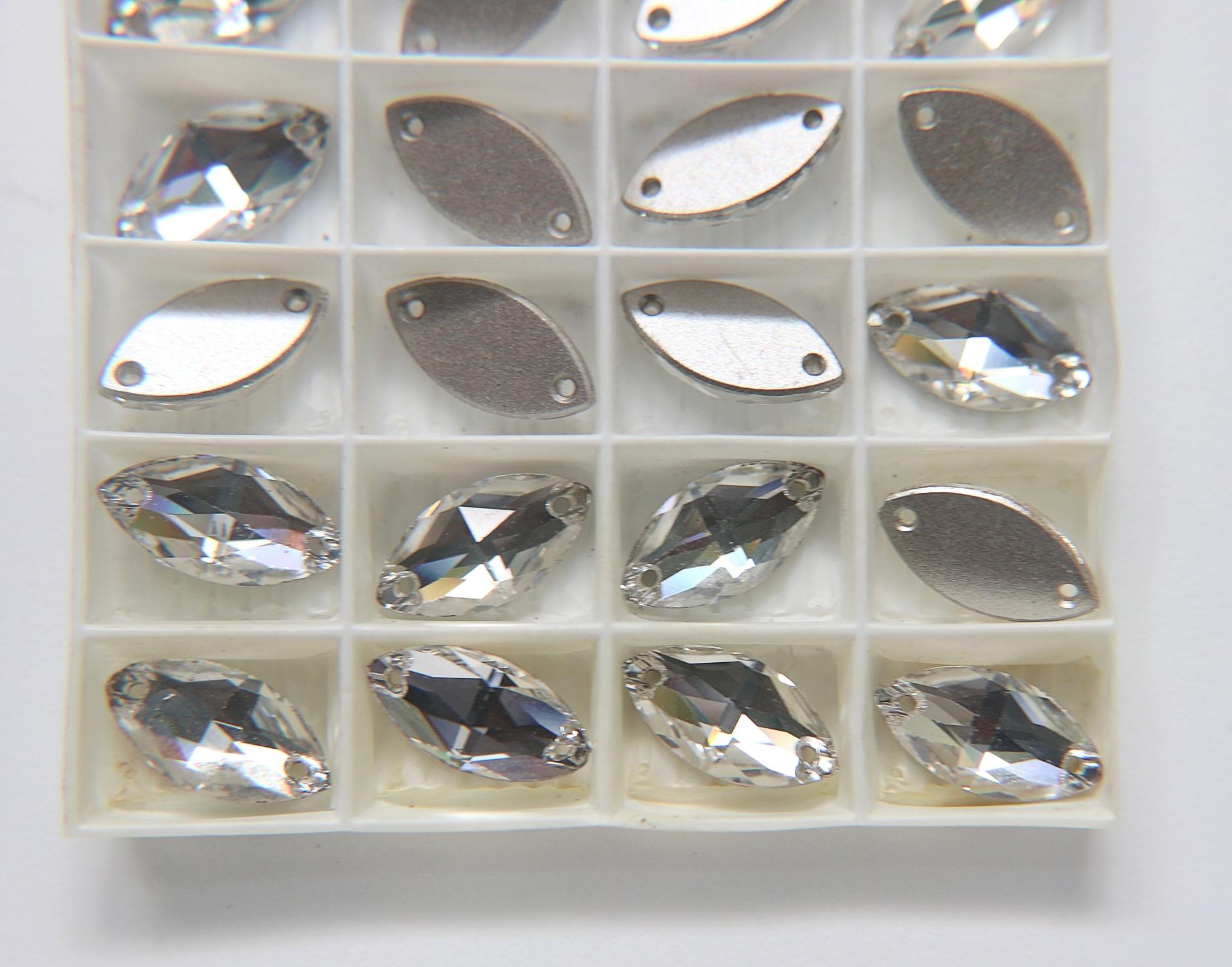 Swarovski 3223 Navette Sew-On 18x9mm Crystal 2/4/24/72/144 Pieces PREMIUM Materials
