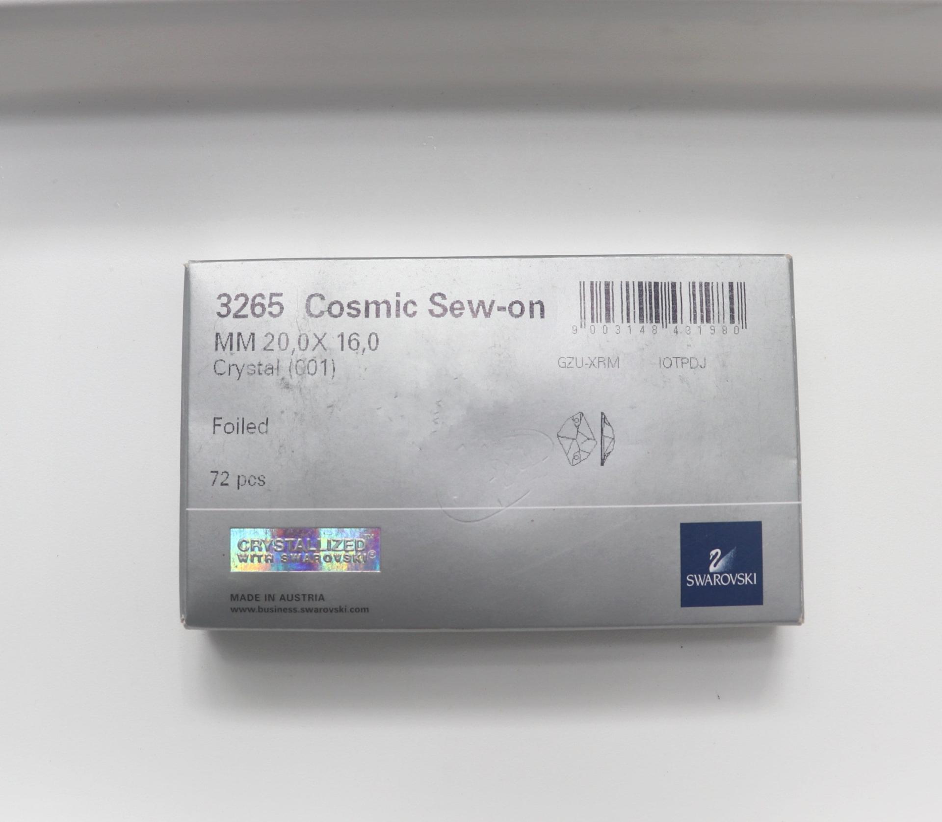 Swarovski 3265 Cosmic Crystal Sew-On Bead 20 x 16 mm, embroidery, jewelry parts 2/6/12/24 pieces bridal decorations, embroidery material