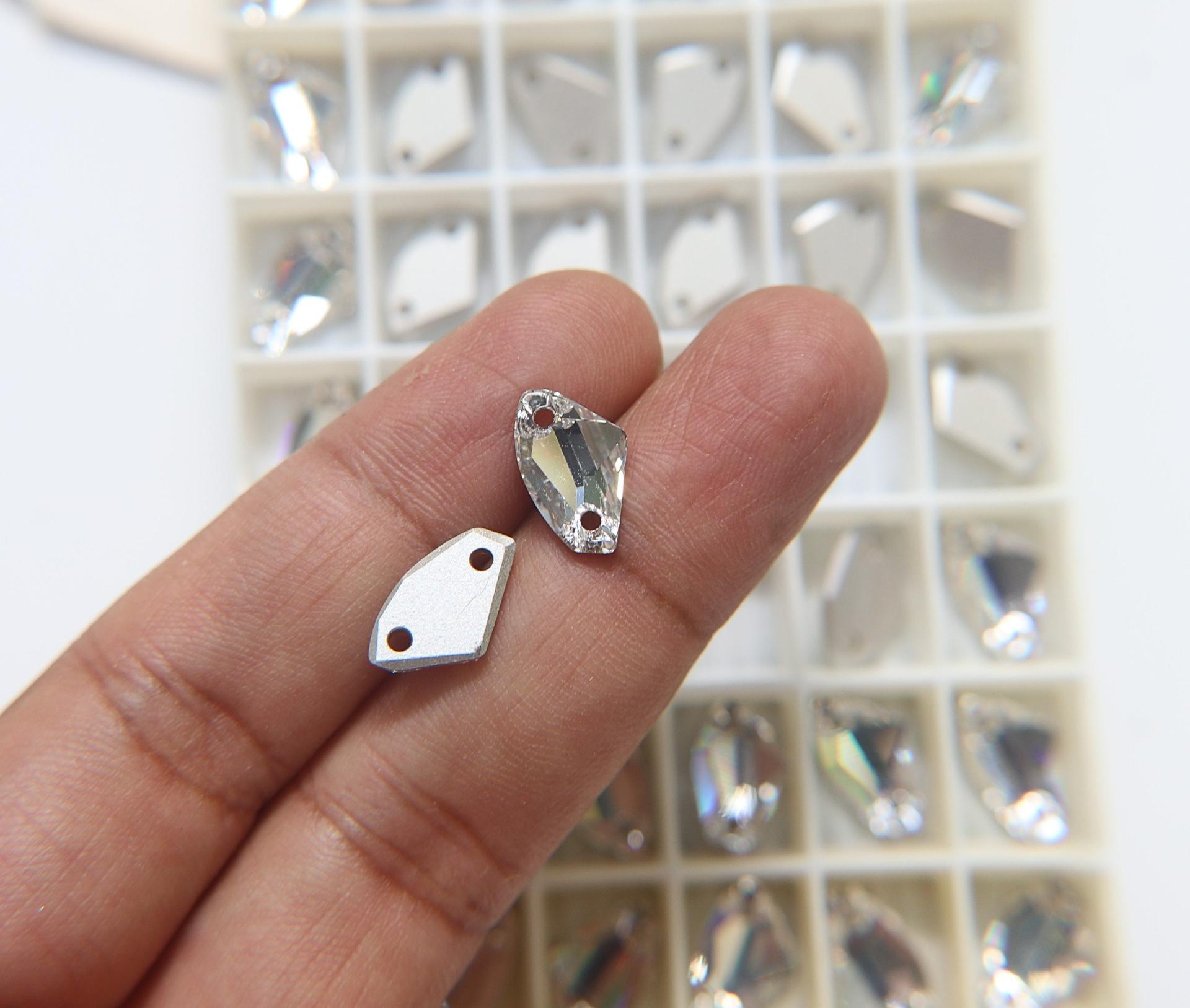 Swarovski 14x8.5 mm Sew On Crystals Galactic (3256) Crystal, embroidery, jewelry parts 2/6/12/24 pieces bridal decorations