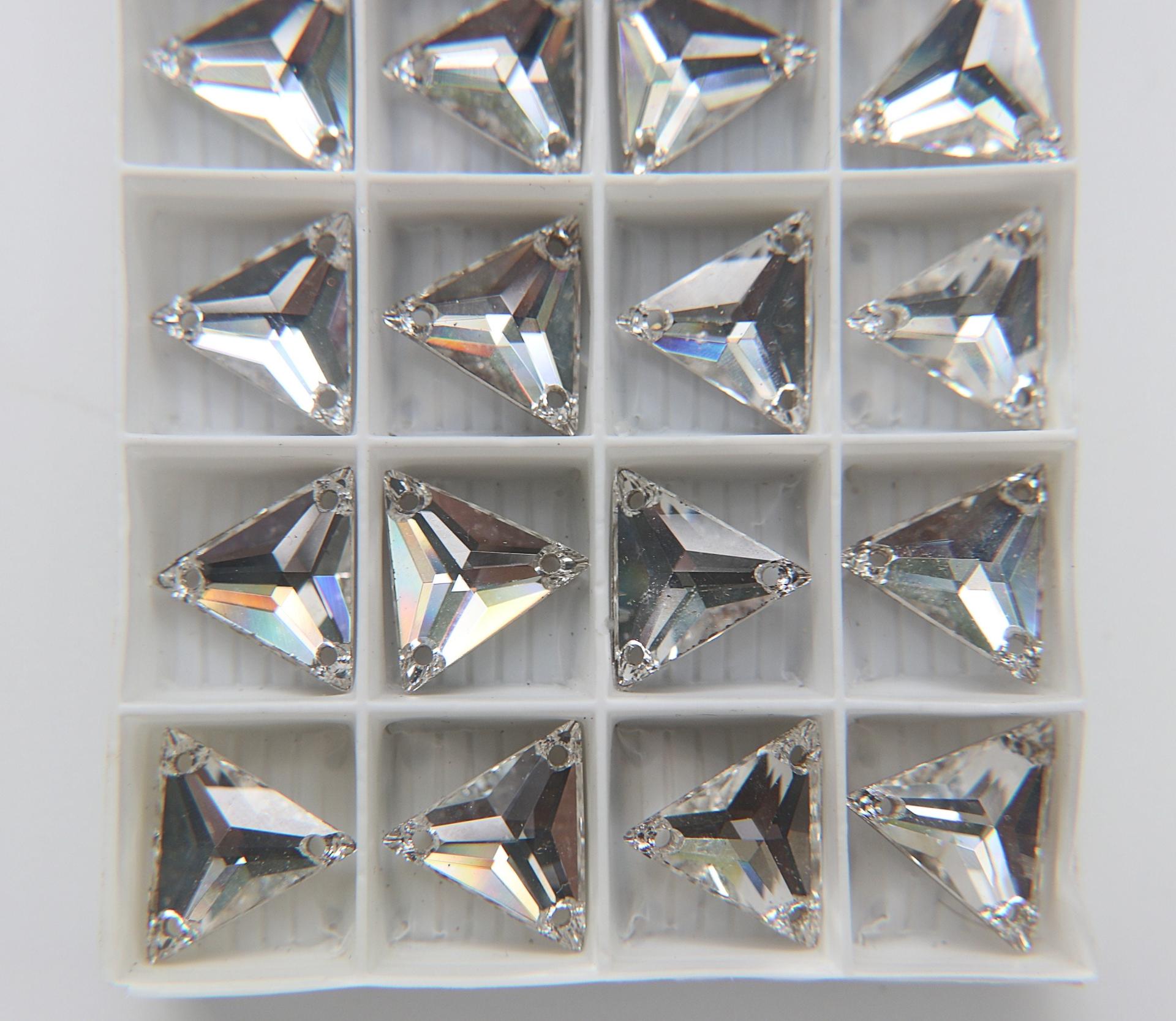 16 mm Swarovski (3270) Cosmic Triangle Crystal, embroidery, jewelry parts 2/6/24/72 pieces bridal decorations, embroidery materials