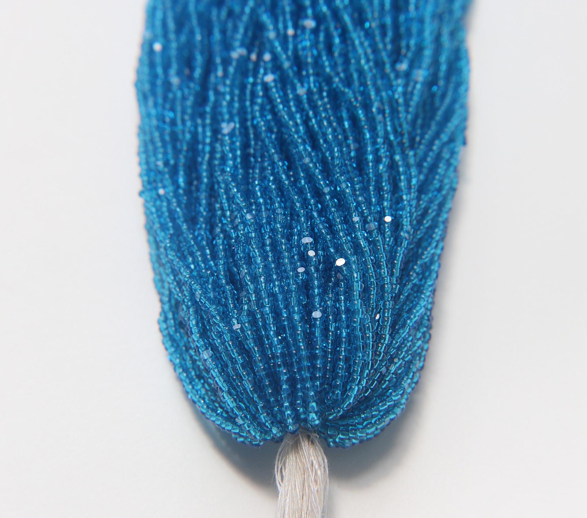 11/0 Hanks Charlotte Cut Beads 60150 Transparent Dark Aqua 1/5/25/50/100 Hanks 2.0mm glass beads, jewelry supply, findings, craft supply