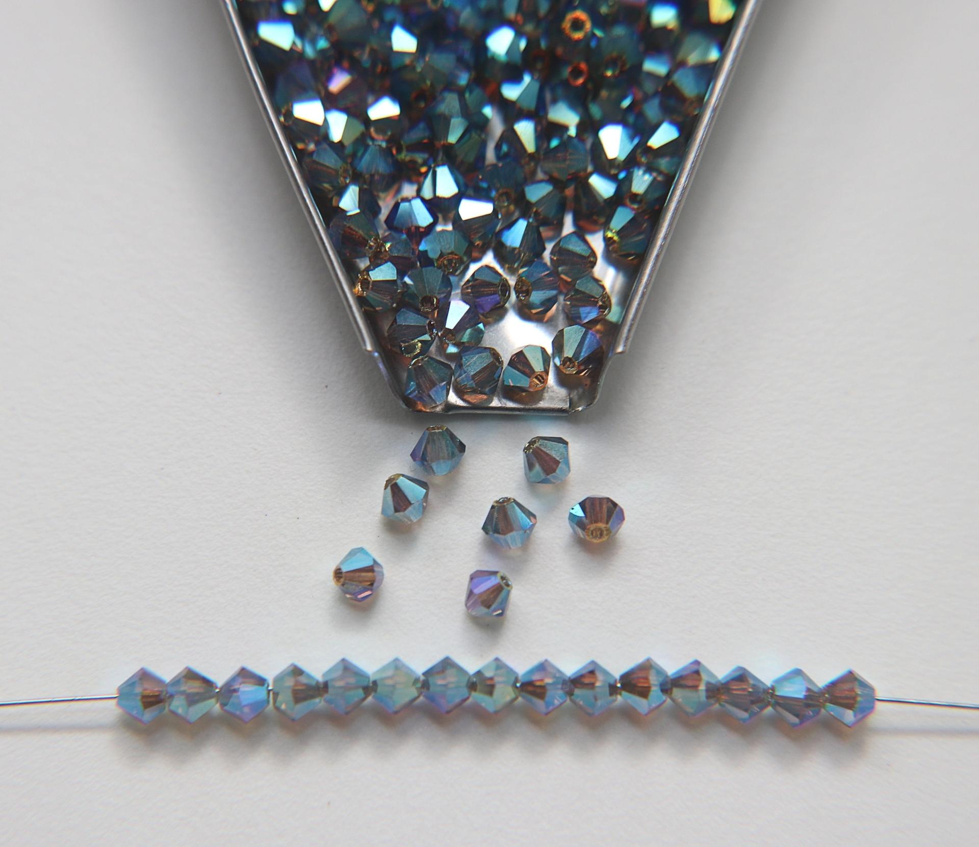 4mm Preciosa Light Colorado Topaz 2X Aurore Boreale Bicones Beads 36/72/144/432/720 Pieces PREMIUM MATERIALS,embroidery materials, jewelry