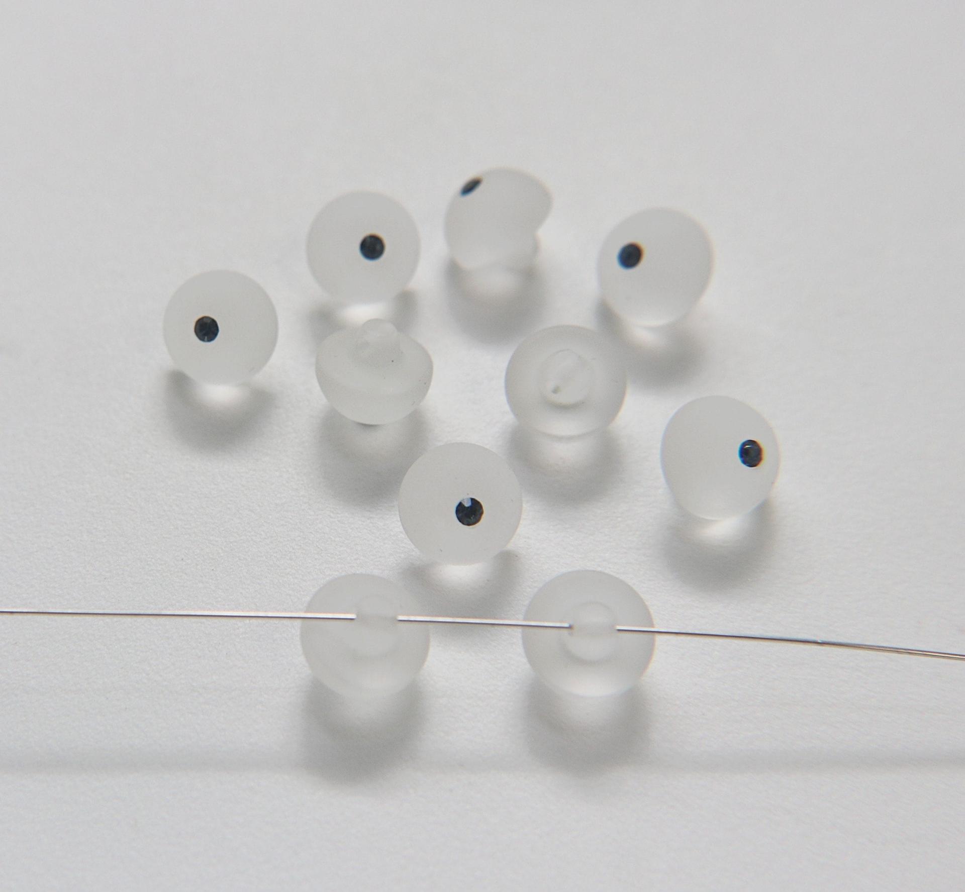 10mm Vintage Swarovski Cabachon Matt Crystal Button Genuine Swarovski Crystal 2/6/12 pieces