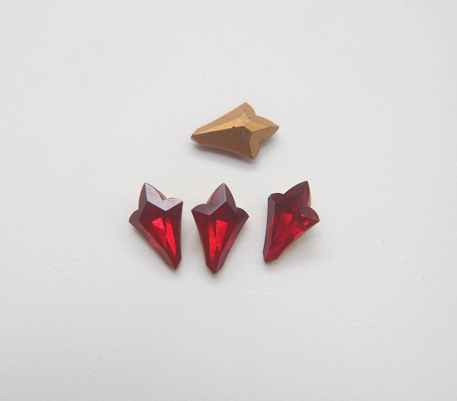 Vintage Swarovski 15 x 10 mm unusual shape Fancy rare stones (4 Colours) 6/12/36/144 Pieces gemstones, jewlery making, color zirconium