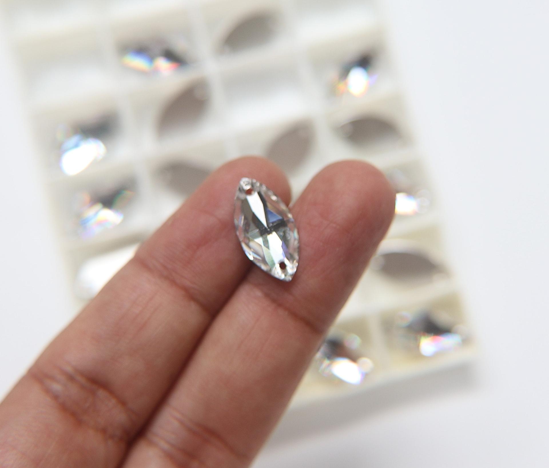 Swarovski 3223 Navette Sew-On 18x9mm Crystal 2/4/24/72/144 Pieces PREMIUM Materials
