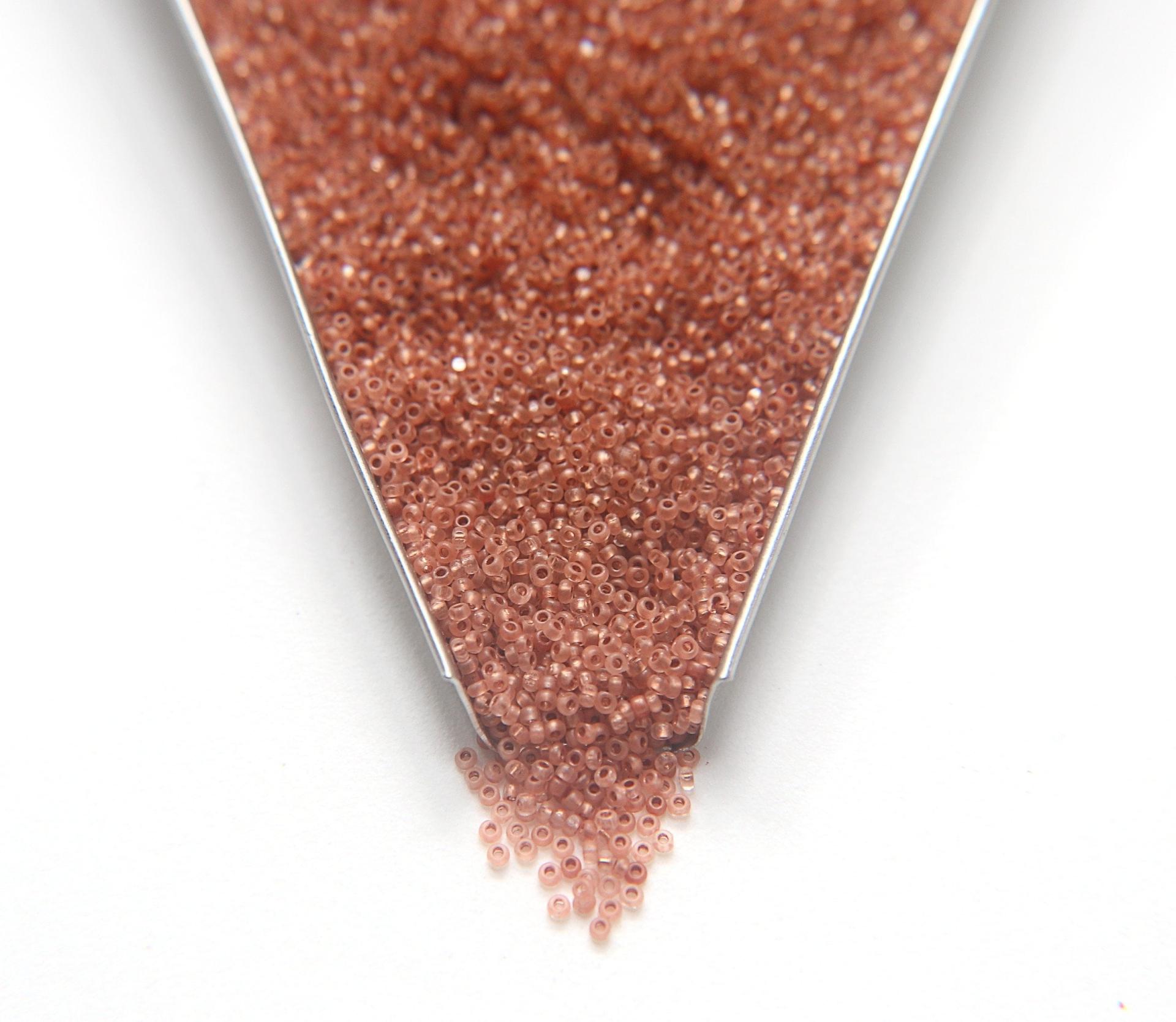13/0 Charlotte Cut Beads Matt Crystal Rose Gold Lined 5/10/20/50/250/500 Grams embroidery materials, jewelry making, Native vintage beads