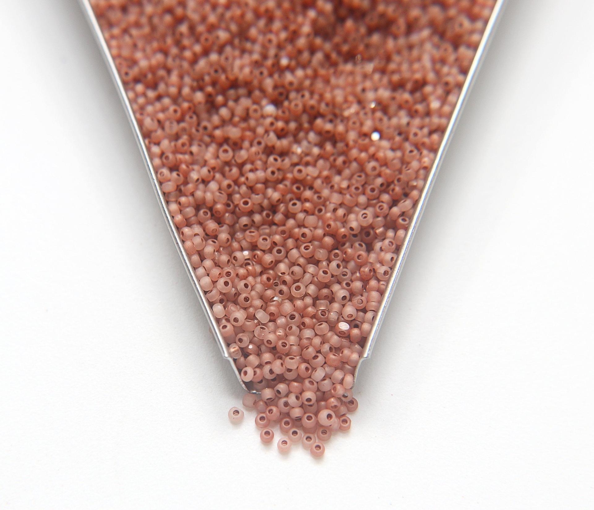 11/0 Charlotte Cut Beads MATT White Opal Rose Gold Lined 10/20/50/250/500 Grams PREMIUM BEADS, Native Supply